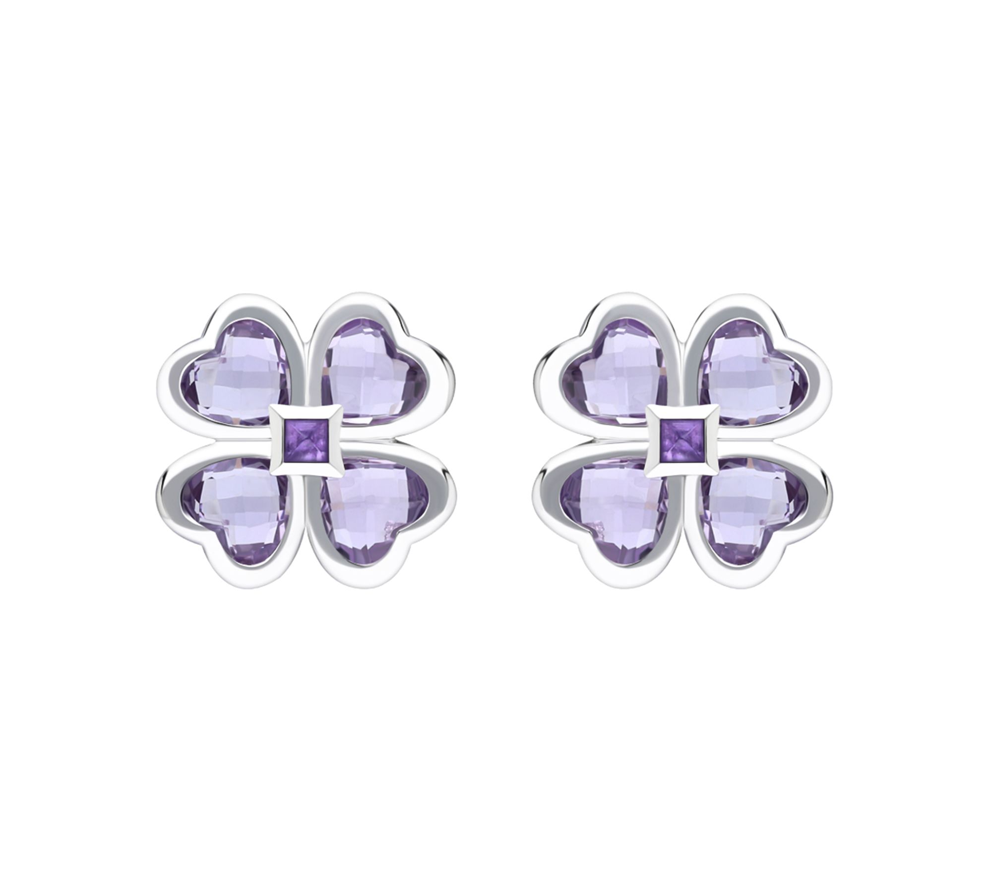 Margo Manhattan Sterling Silver Amethyst ChloeEarrings
