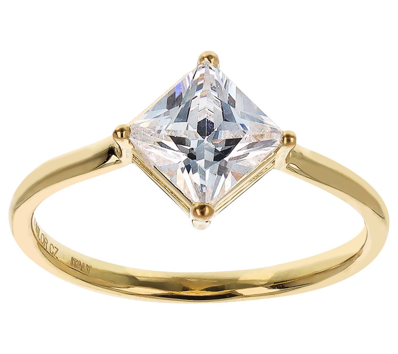 Diamonique 1.15 cttw Princess Cut Solitaire Ring, Sterling