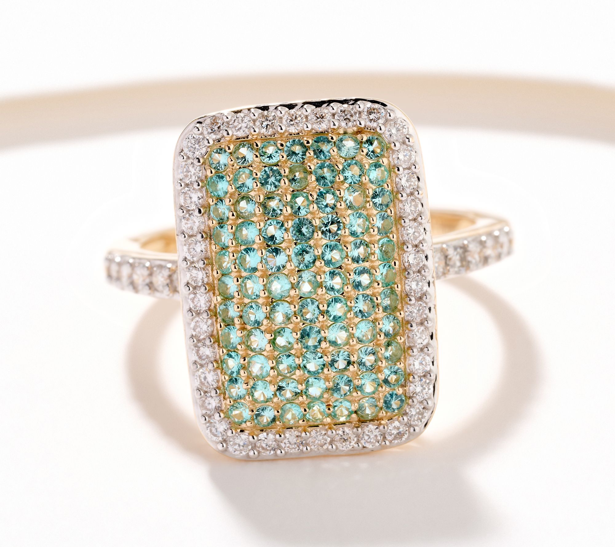 Affinity Gems Paraiba Tourmaline & Diamond Ring, 14K Gold