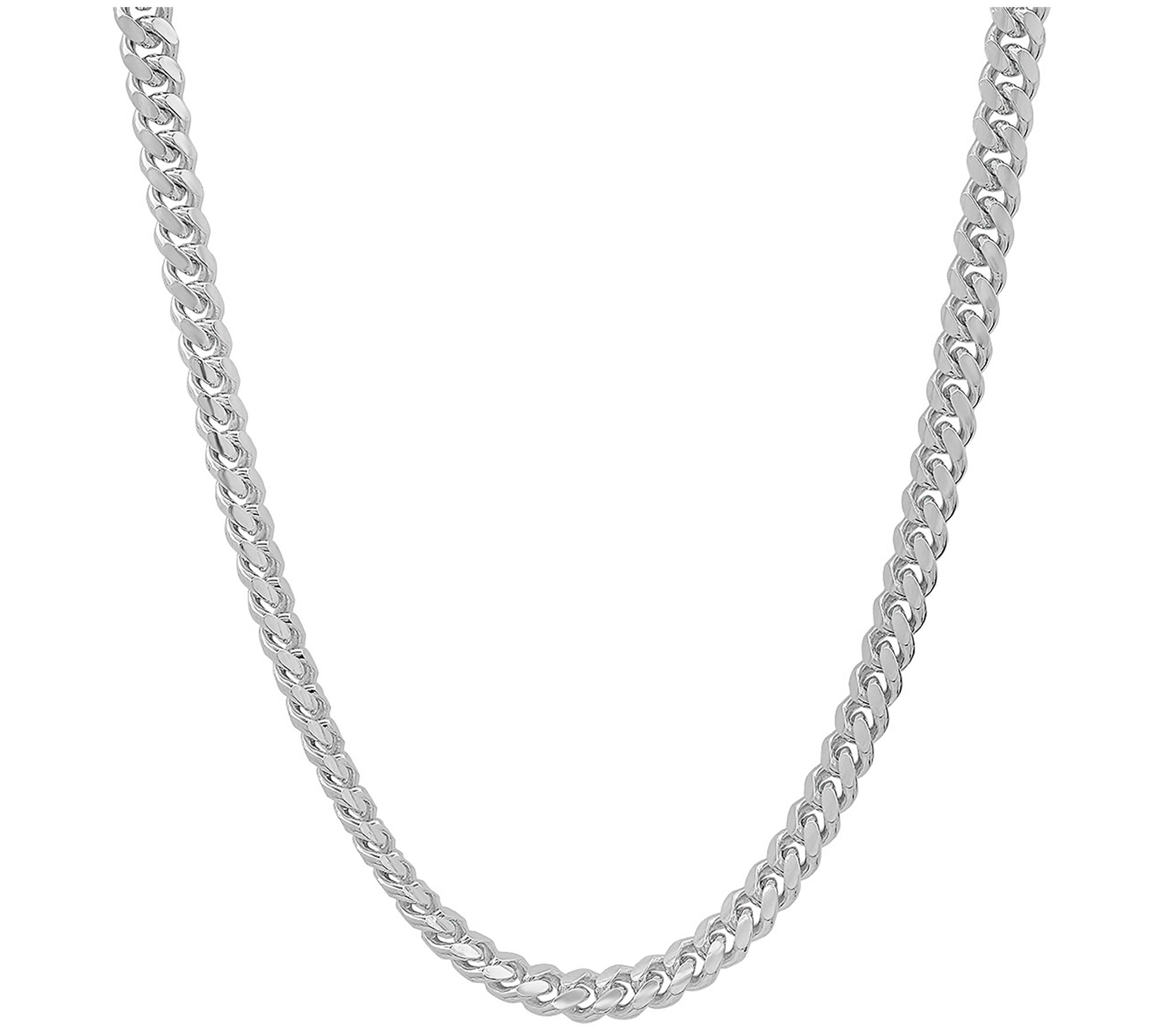 Silver Style 24" Curb Link Chain Necklace, Sterling