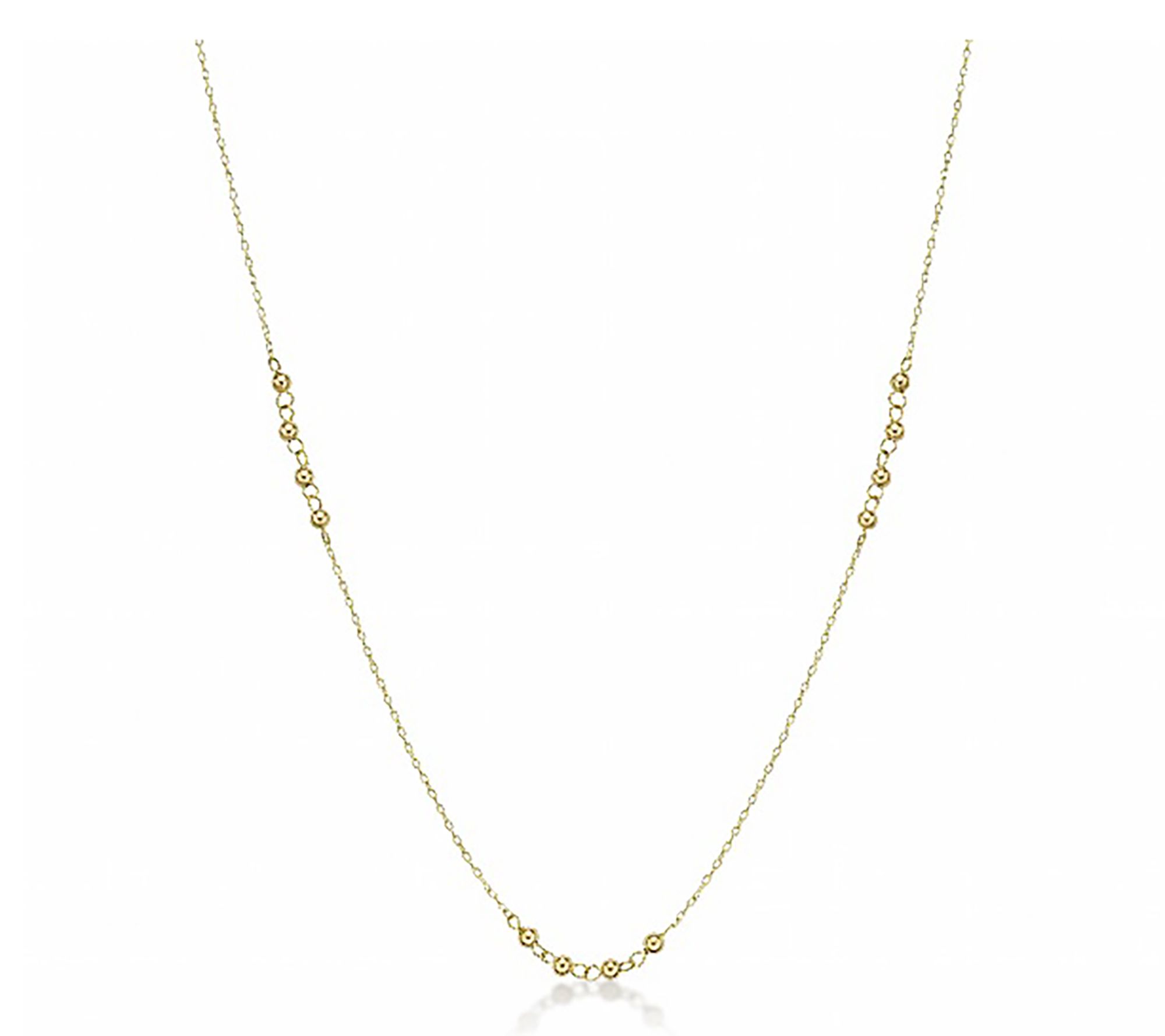 Alkeme 14K Gold Bead Station 20" Necklace