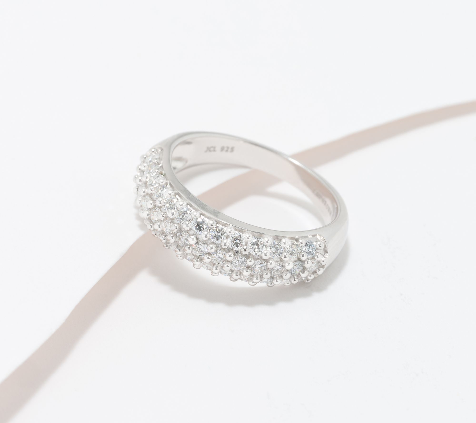  Fire Light Lab Grown Diamond 1.00 cttw Pave Band, Sterling