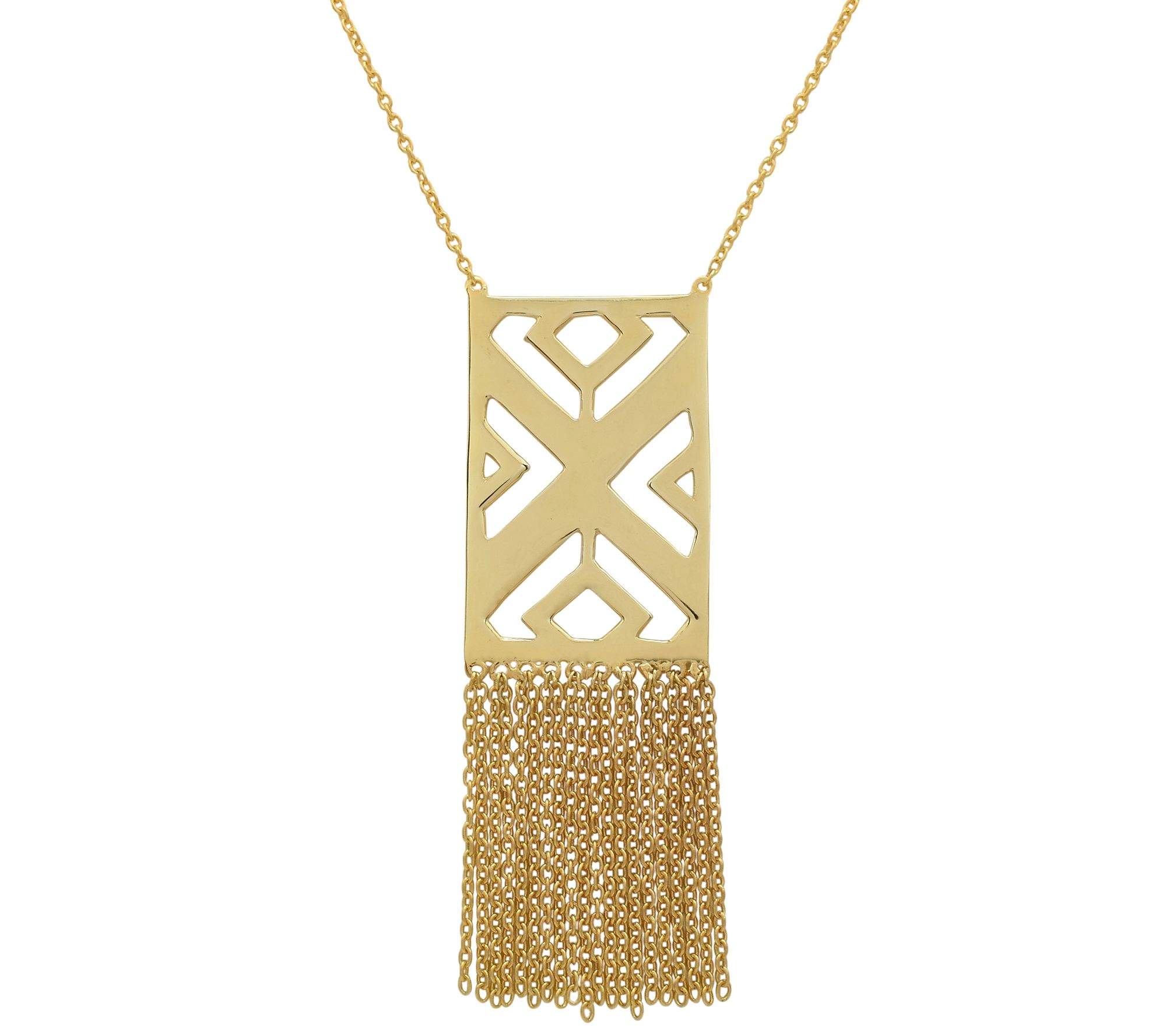 Sterling Silver Fringe Statement Necklace