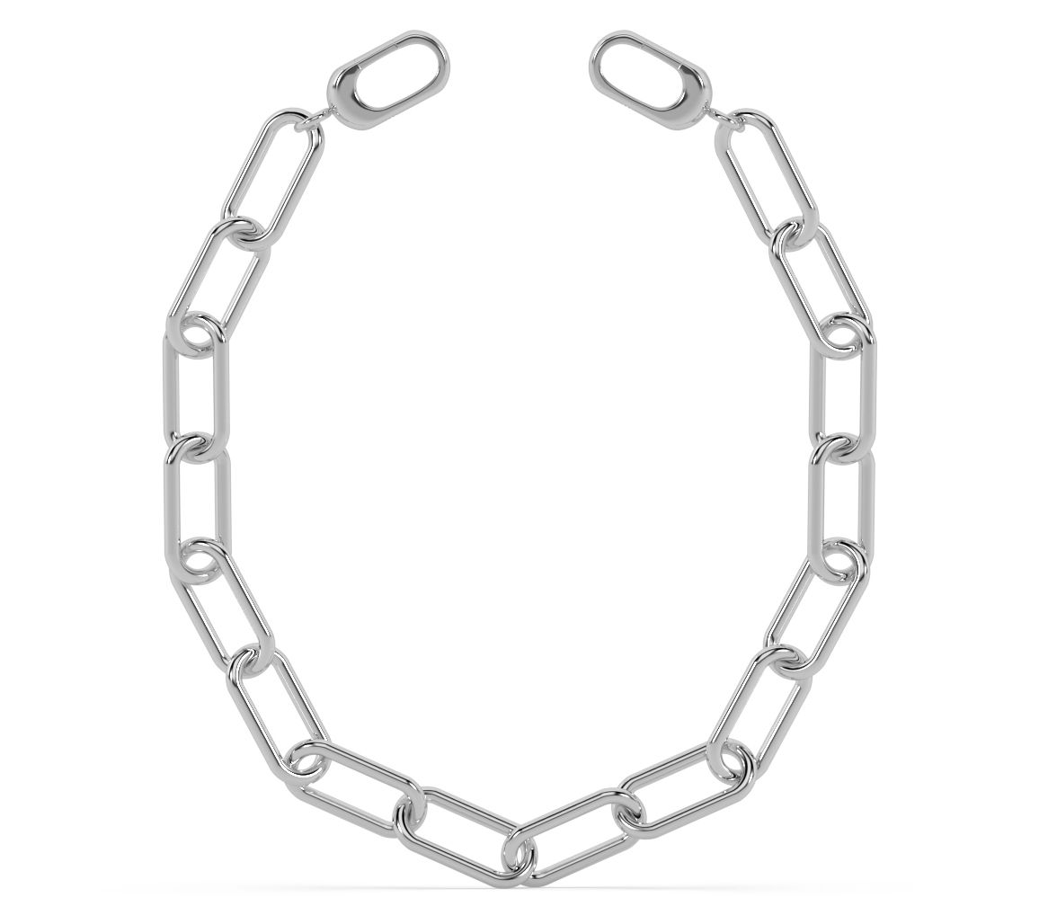 ONI Fine Jewelry Sterling Silver Bold Clip Bracelet