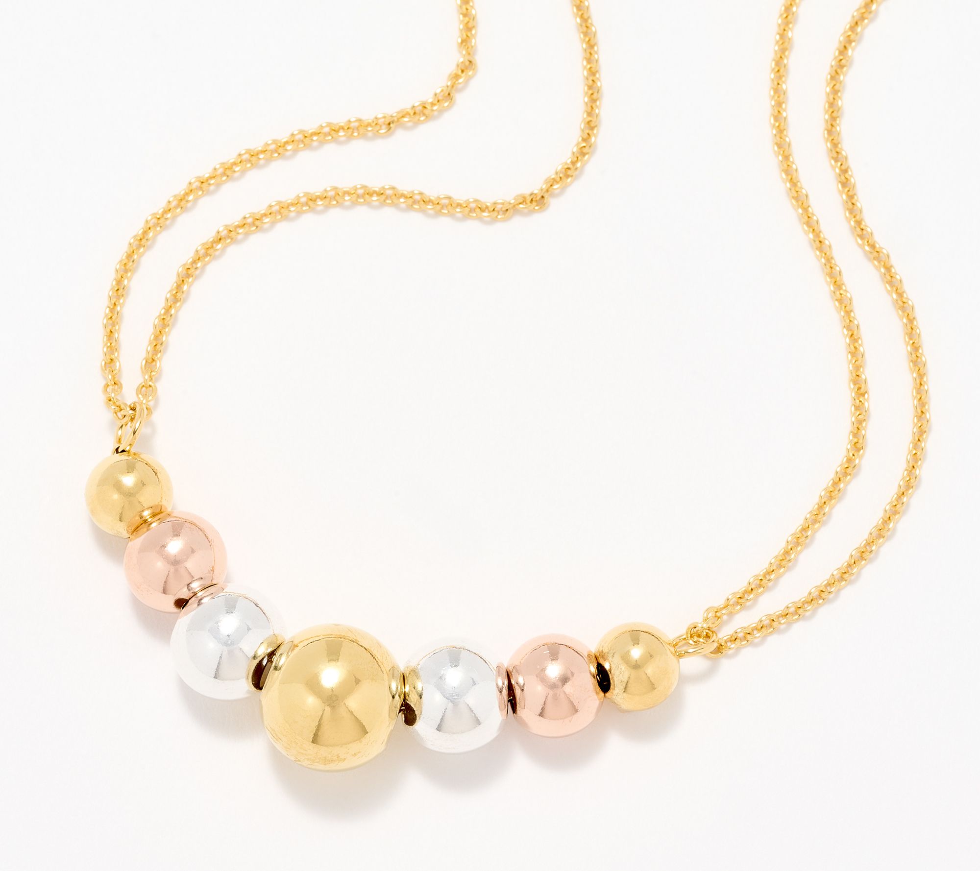 "As Is" UltraFine 950 Silver Adjust Bead 18"-32" Necklace