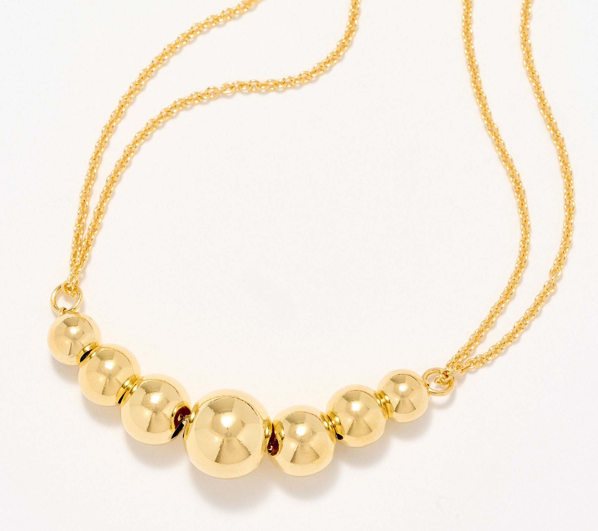 "As Is" UltraFine 950 Silver Adjust Bead 18"-32" Necklace