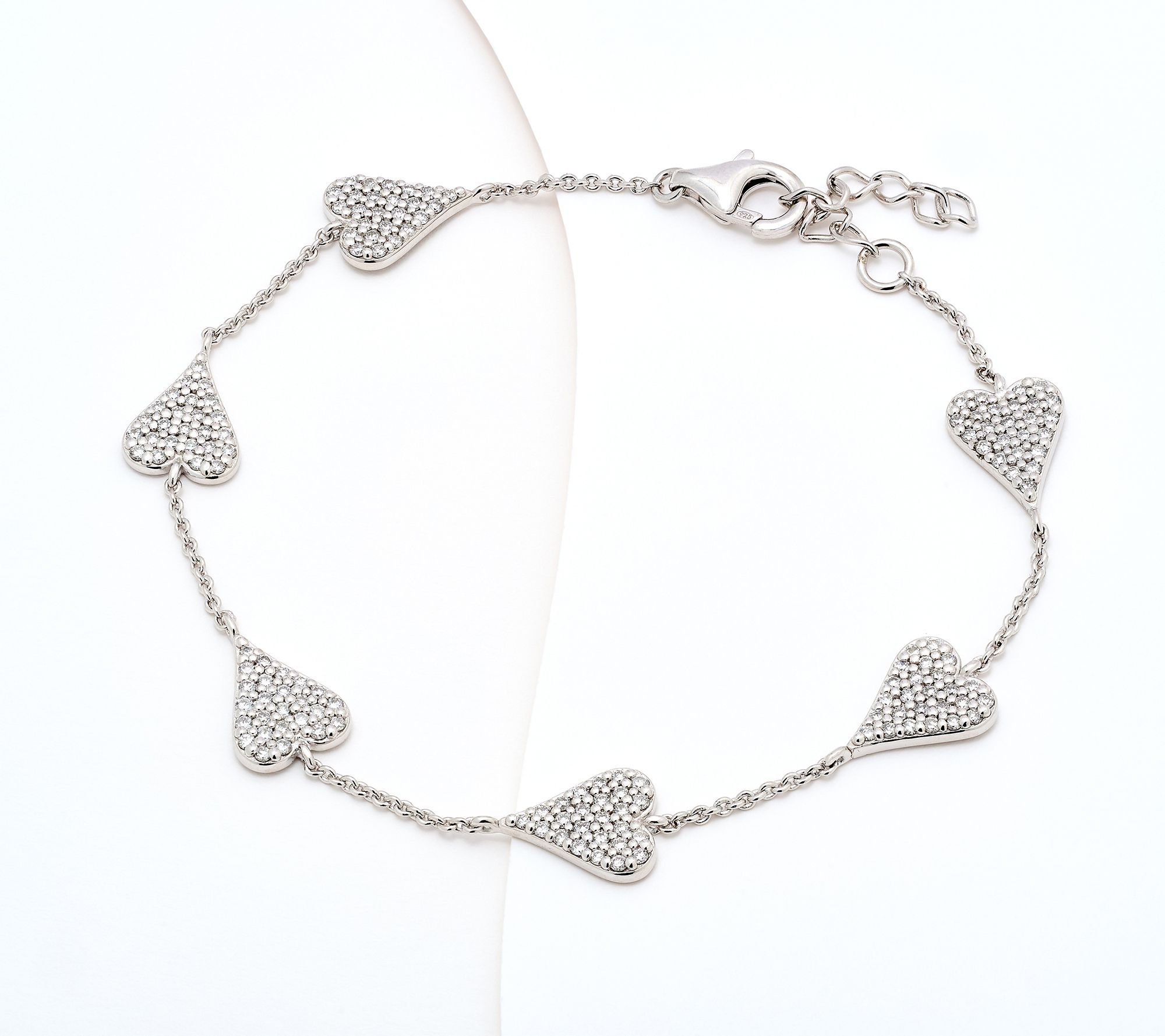 JEN by Jennifer Miller Pave Lab Grown Diamond Heart Bracelet