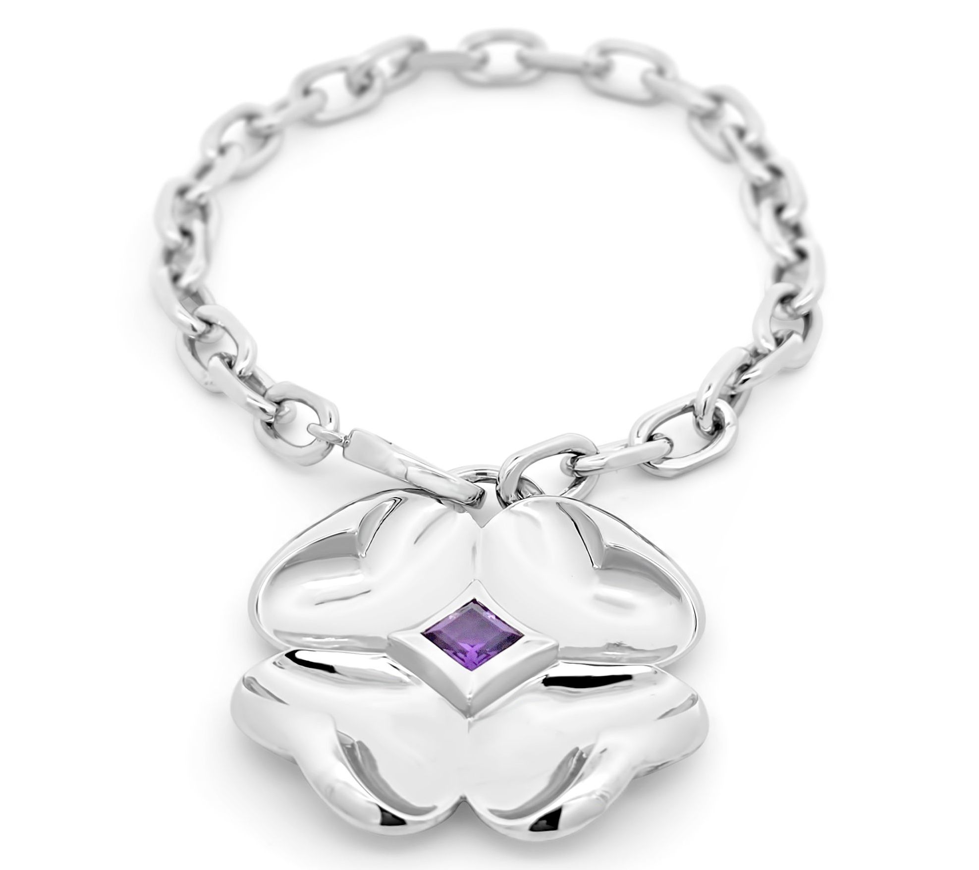 Margo Manhattan Sterling Silver Amethyst Cleo Bracelet