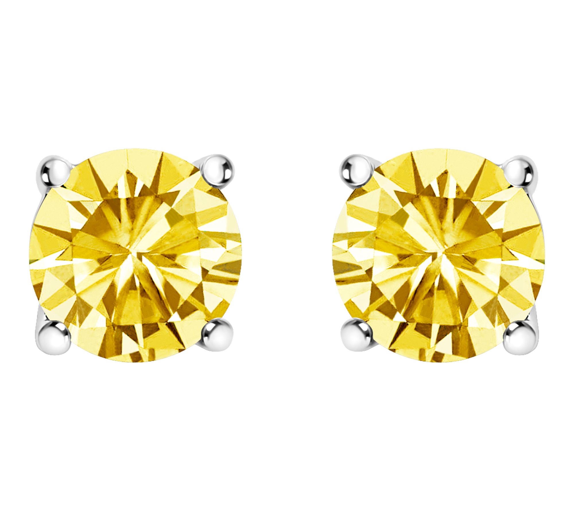Haus of Brilliance 2.50 cttw Yellow Lab Grown Earrings, 14K