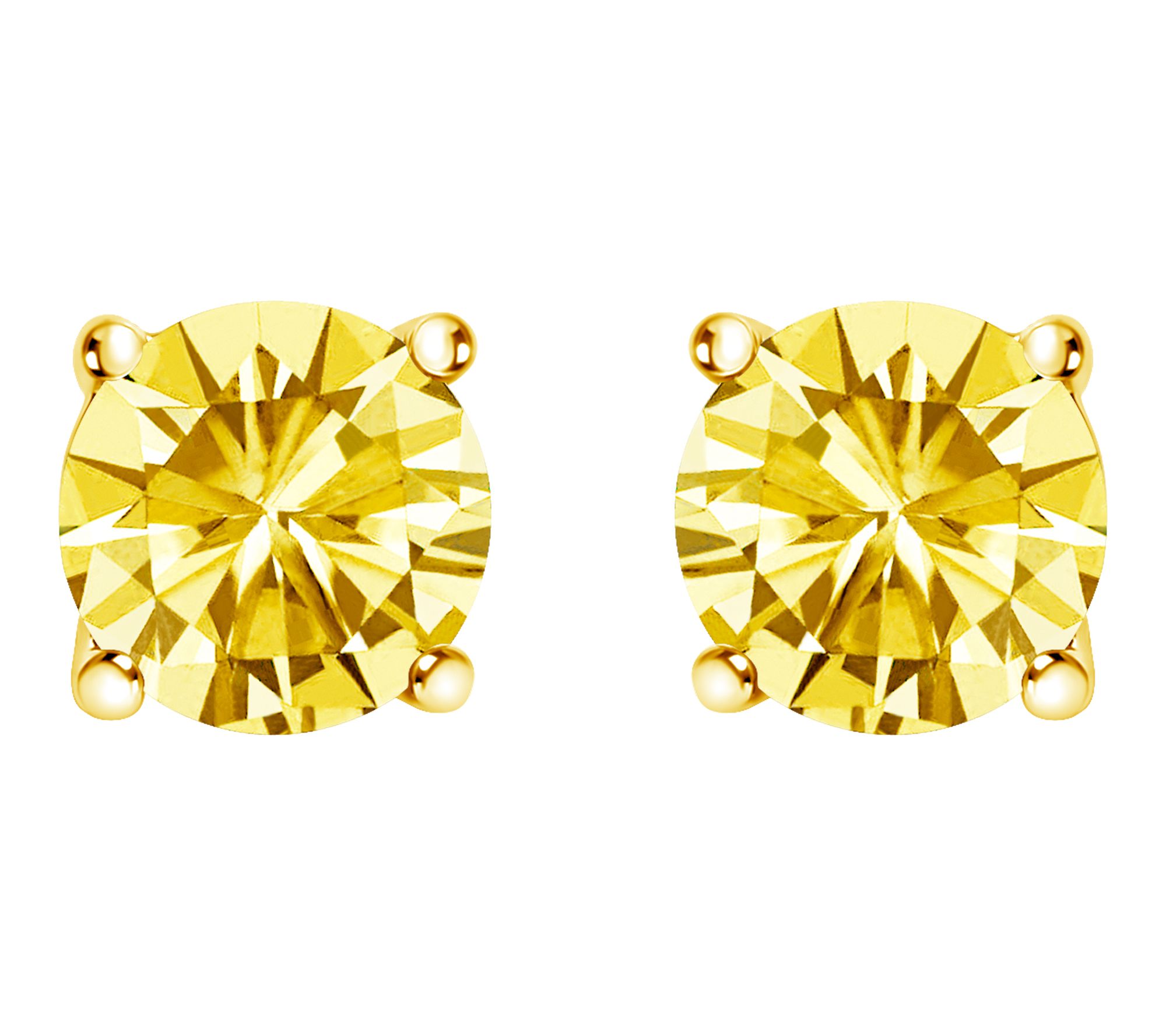 Haus of Brilliance 2.50 cttw Yellow Lab Grown Earrings, 14K