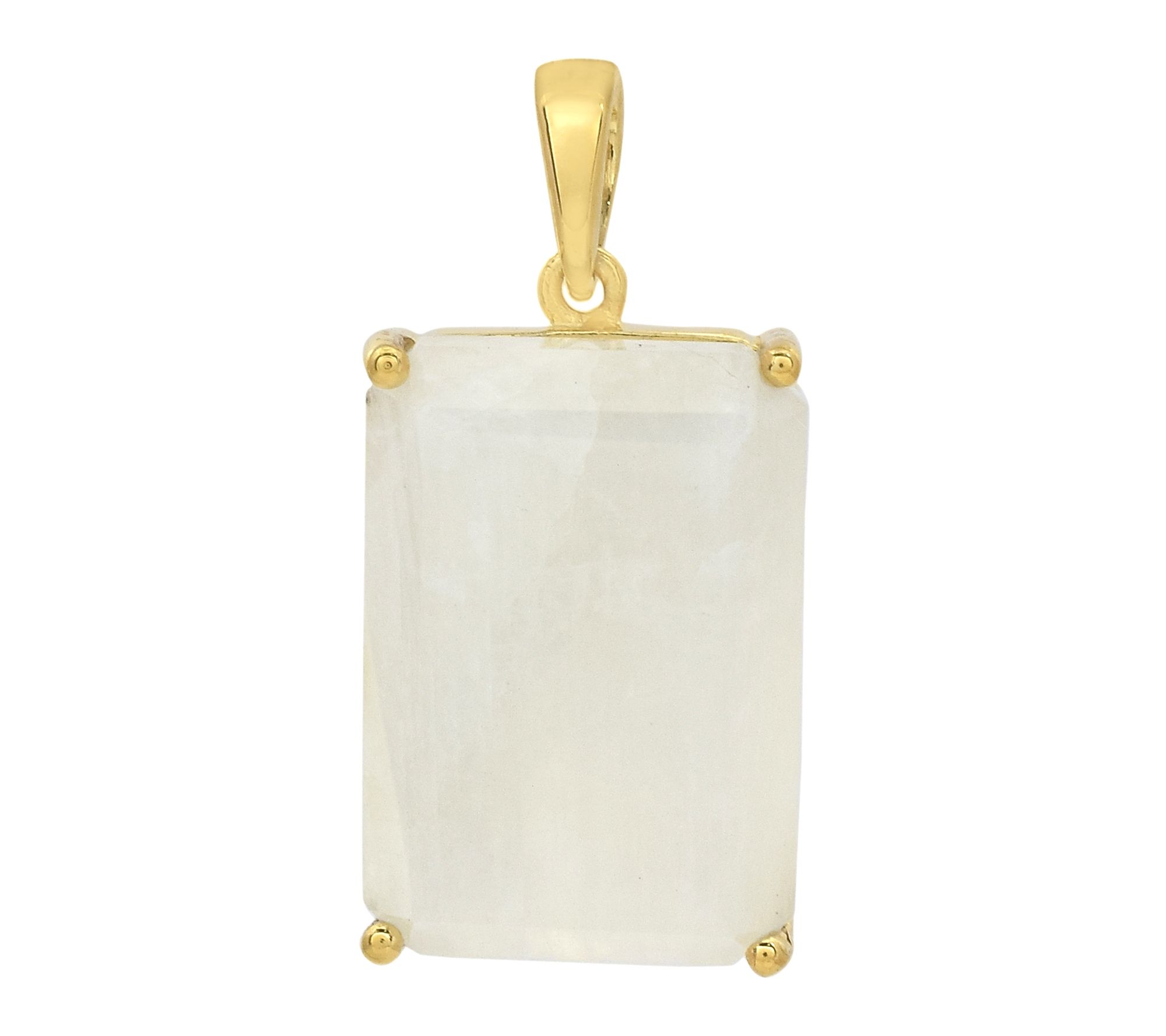 Affinity Gems Moonstone Pendant, 14K Gold Plated