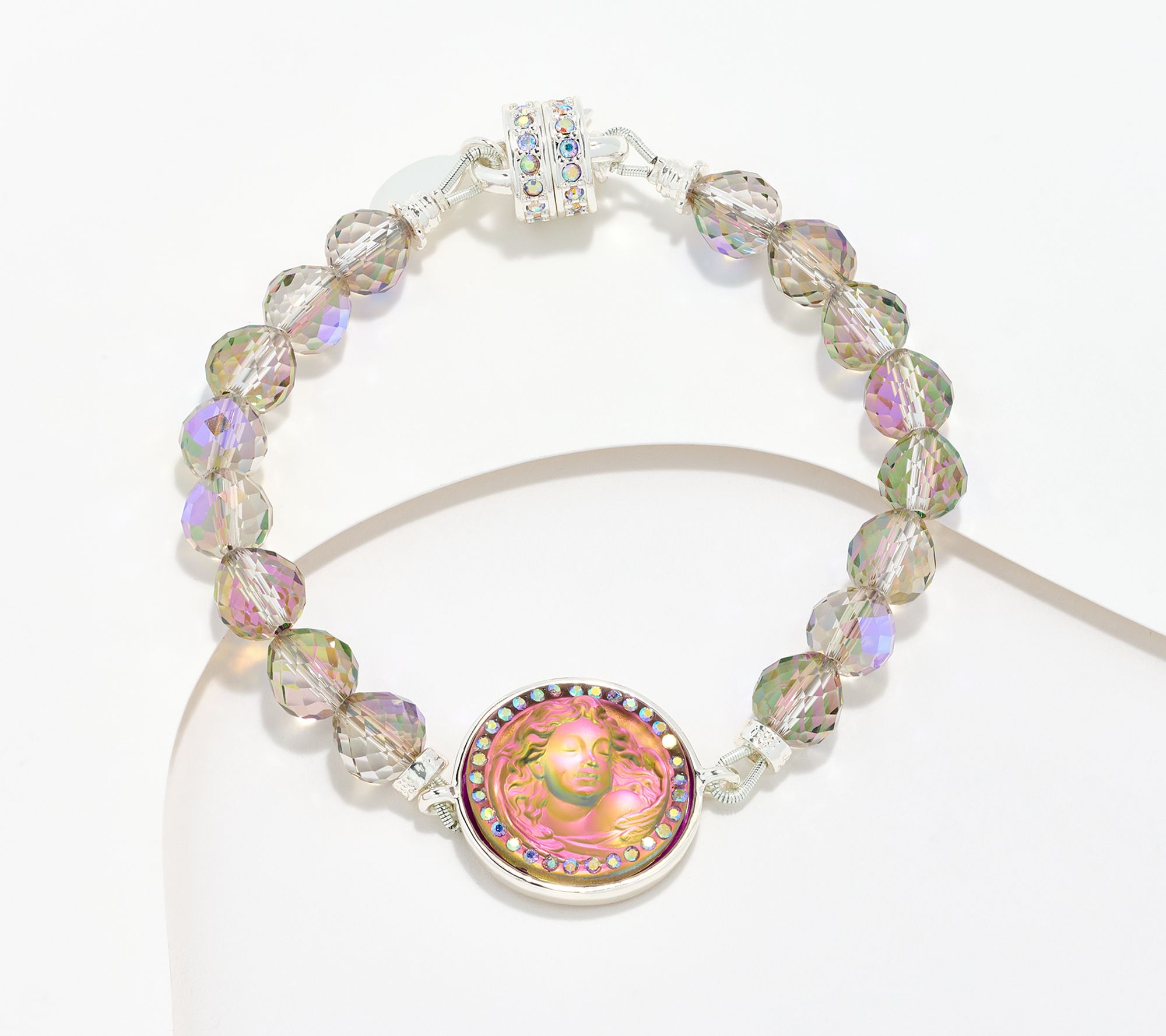 "As Is" Kirks Folly Mystic Dream Angel Magnetic Beaded Bracelet