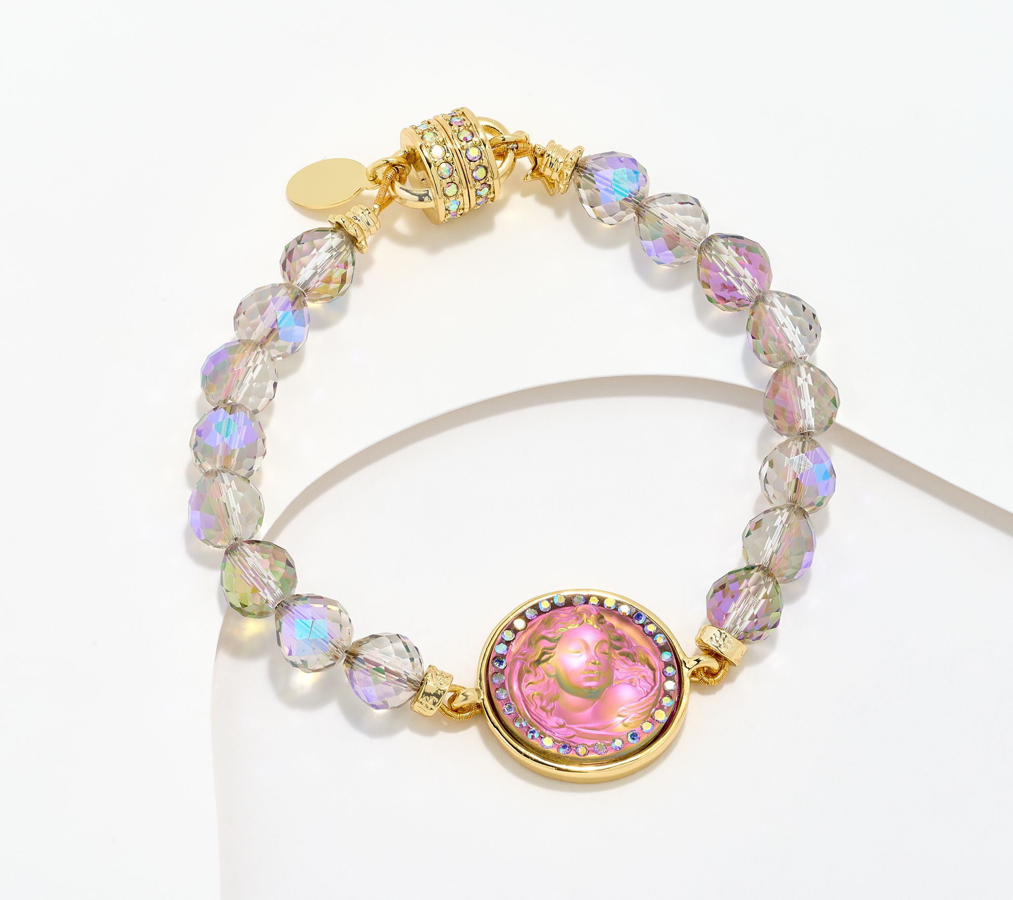 "As Is" Kirks Folly Mystic Dream Angel Magnetic Beaded Bracelet