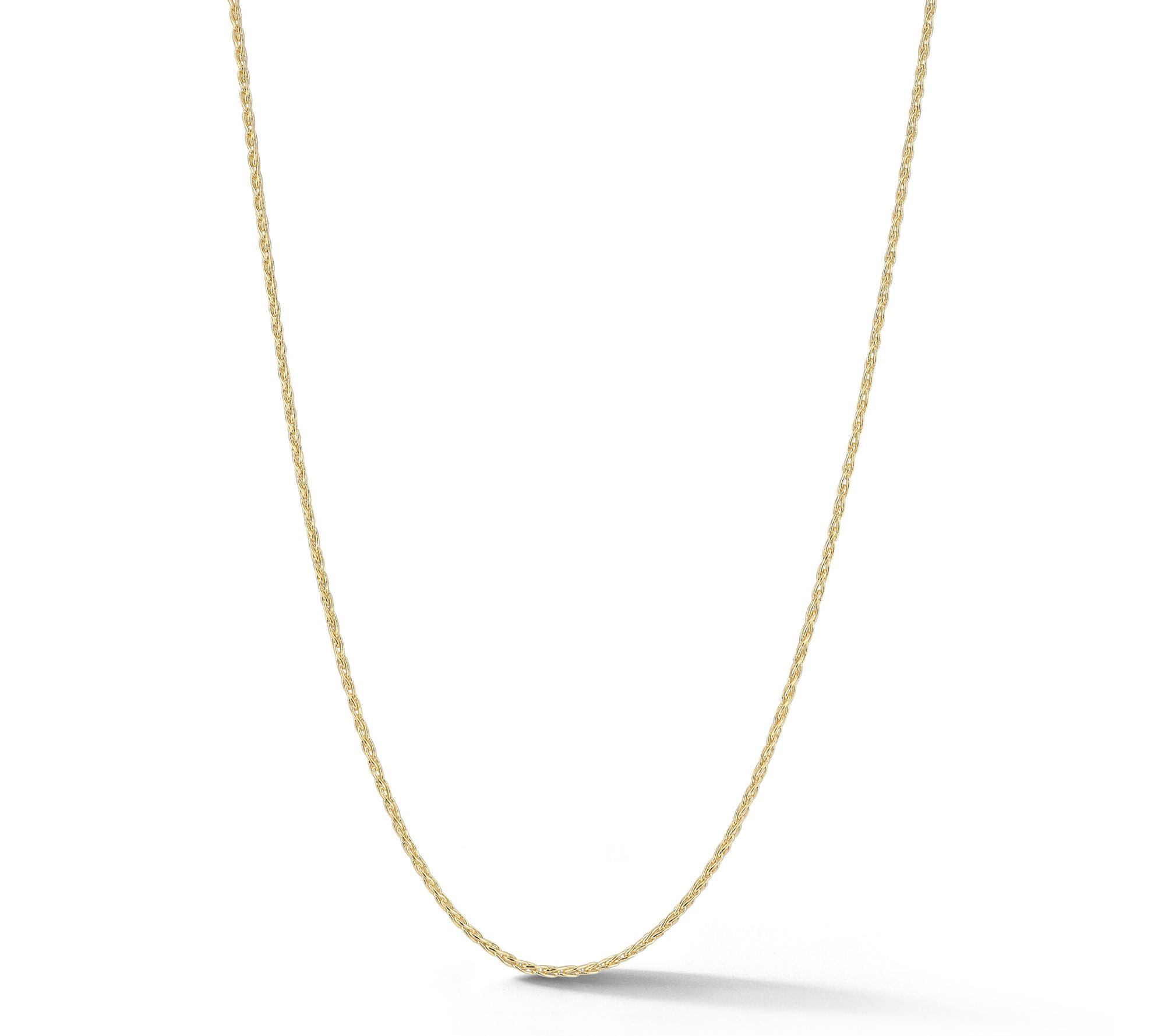 Italian Gold Dainty Wheat Chain Necklace, 14K