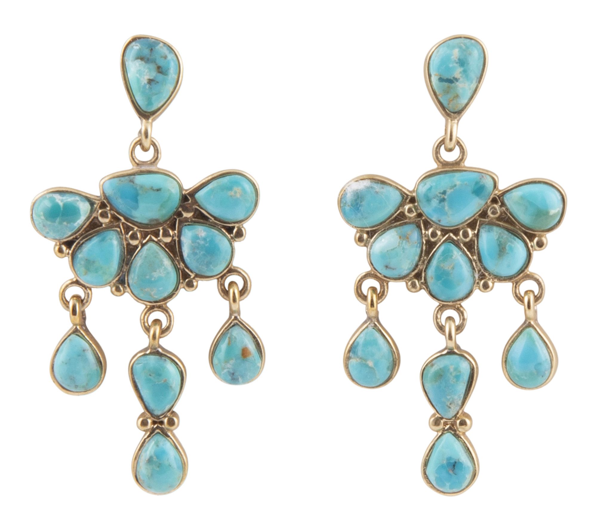 Barse Artisan Crafted Durango Turquoise DangleEarrings