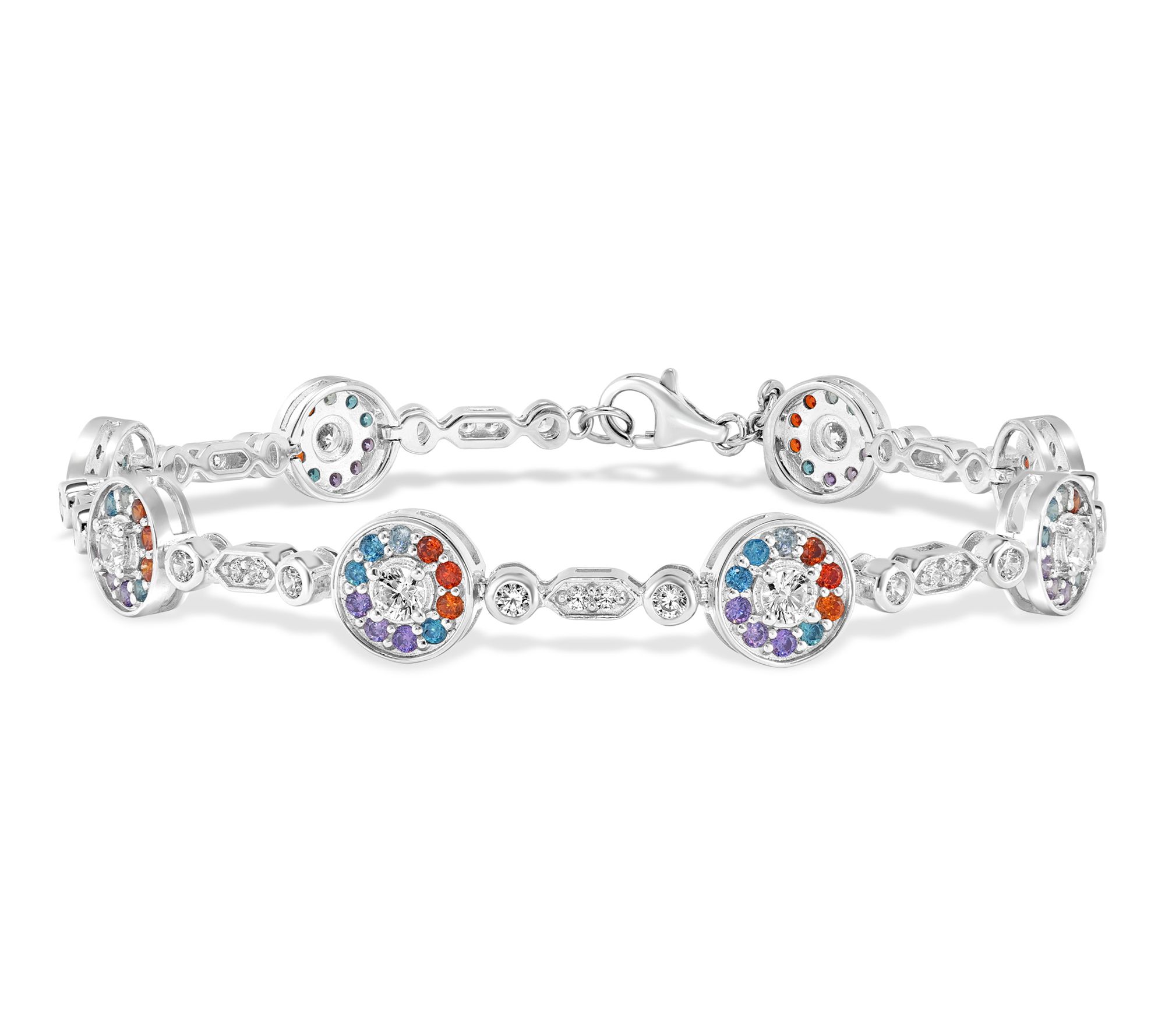 Diamonique x Kathy Levine Touch of Color Bracelet, Sterling