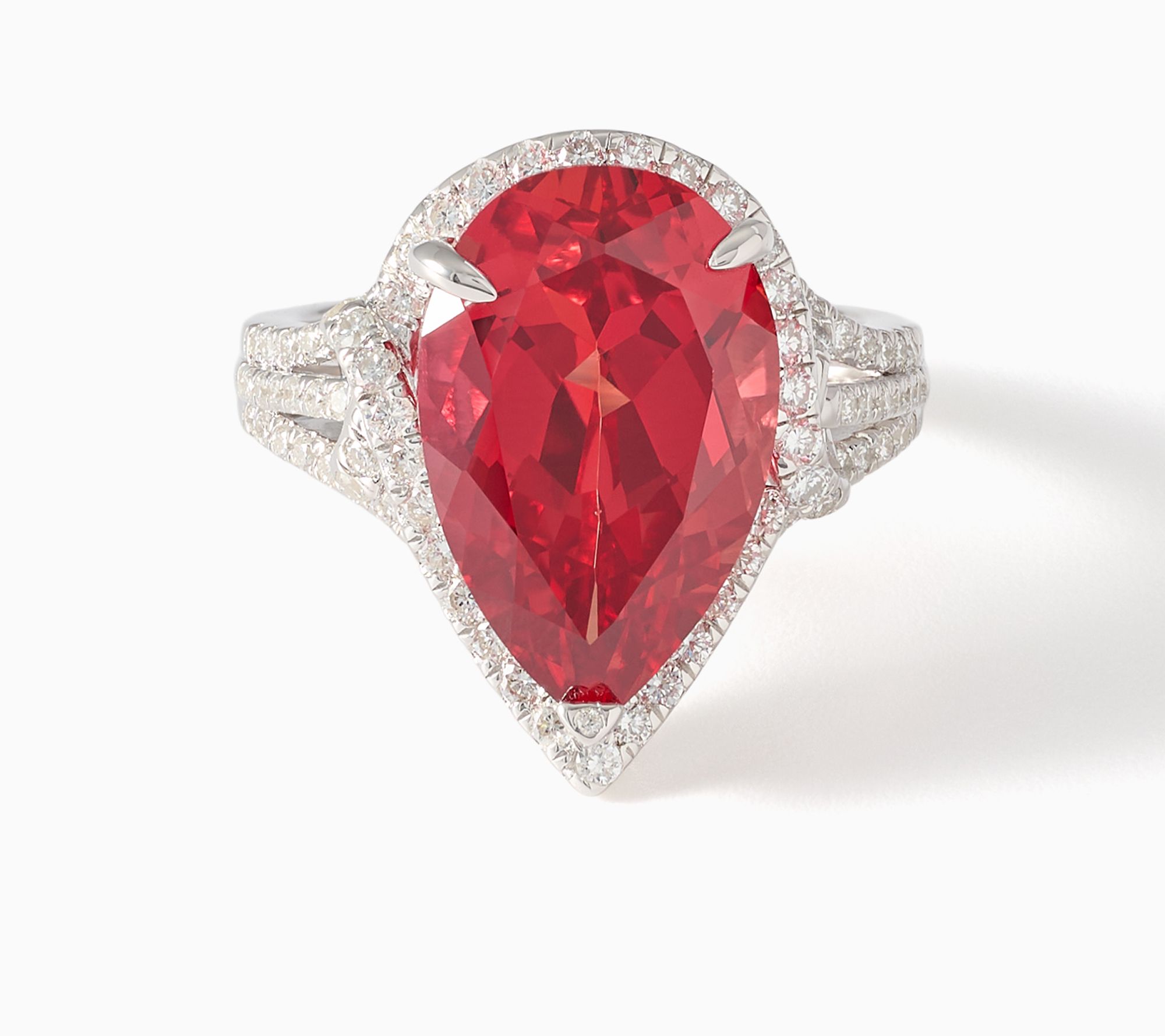 Gemistry Lab Grown Gemstone & Diamond Halo Ring, Sterling Silver