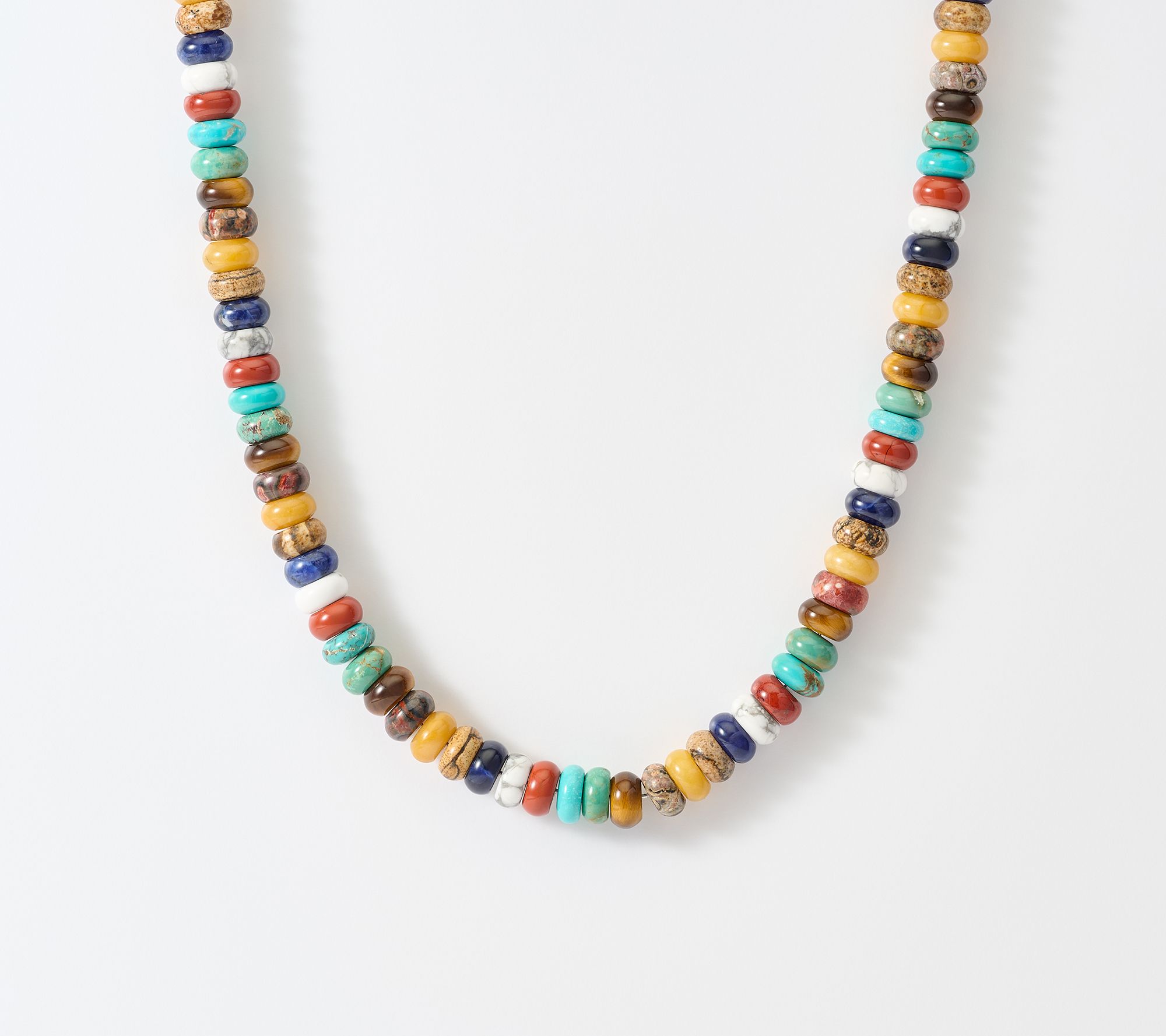 American West Multi Color Gemstone Bead Necklace