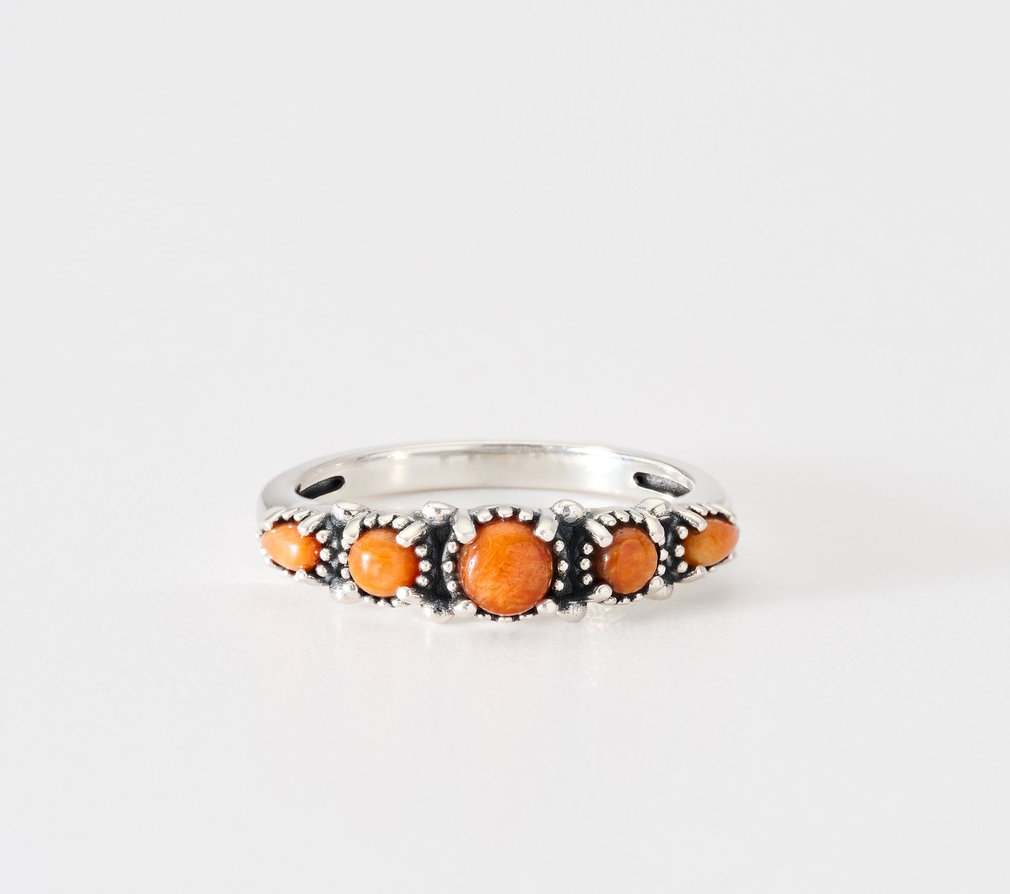 American West Sterling Silver Five Stone Stackable Gemstone Ring