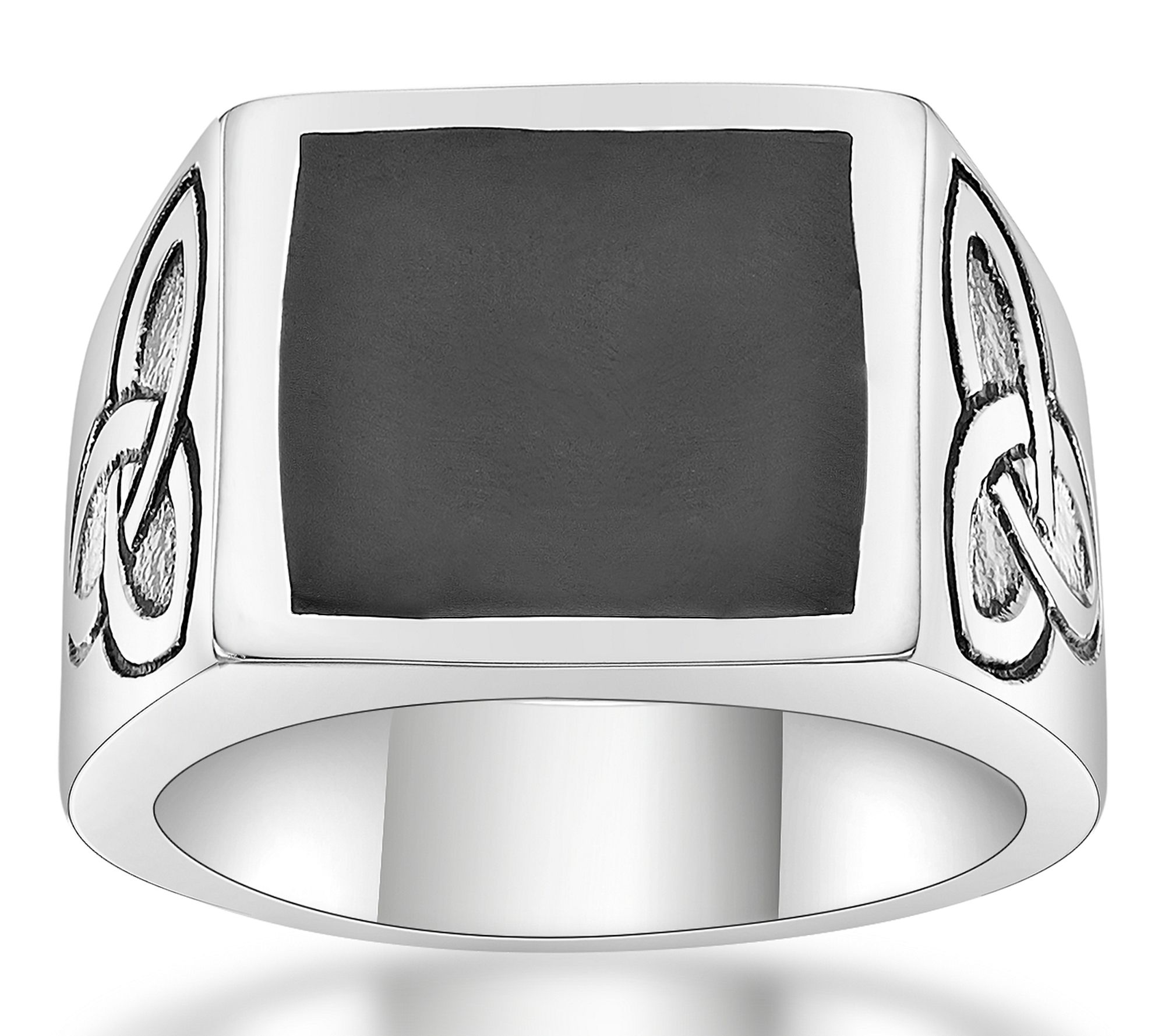 LYNX Men's Stainless Steel Resin Celtic Knot Ring