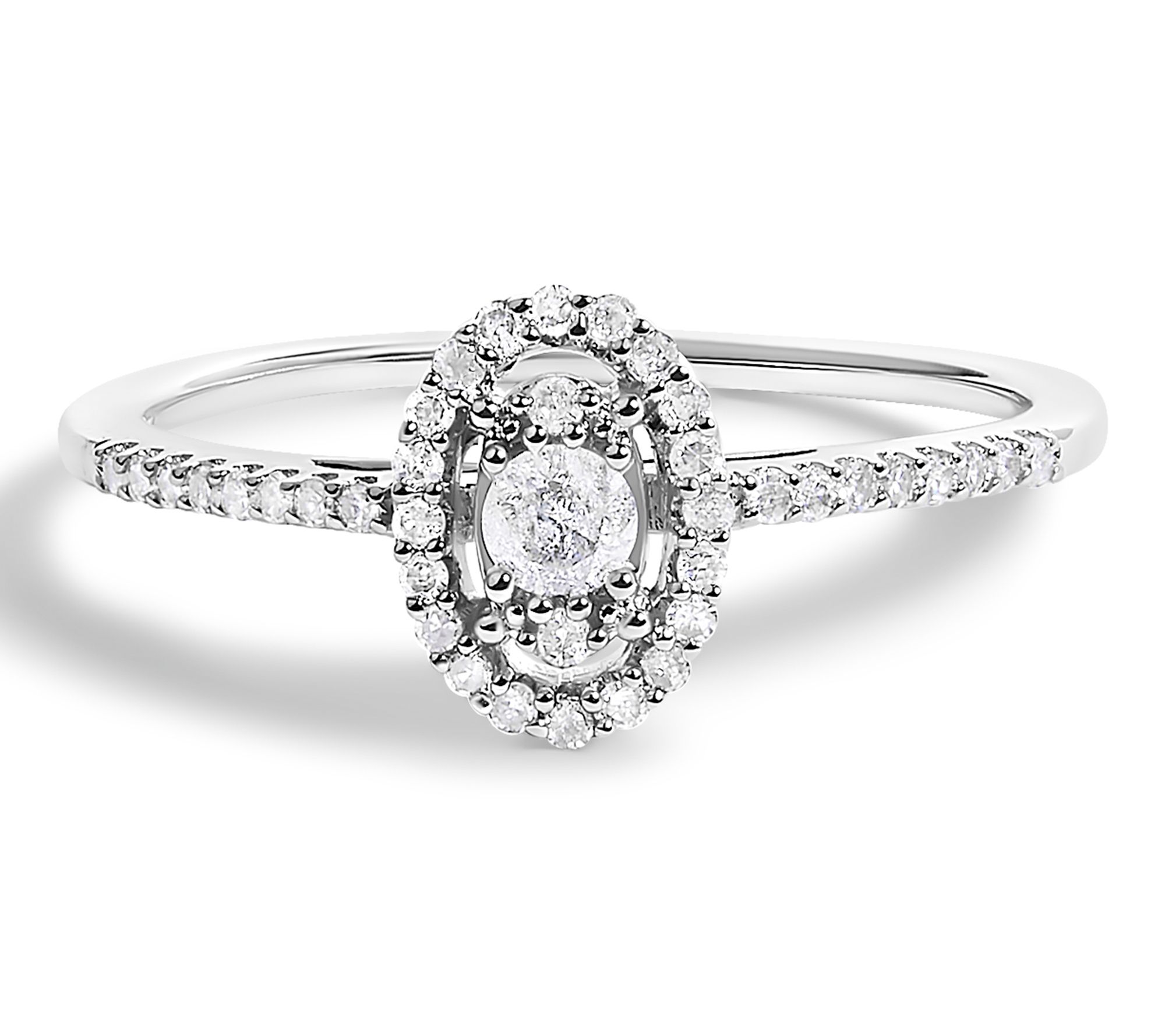 Haus of Brilliance Diamond Halo Engagement Ring, 14K Gold