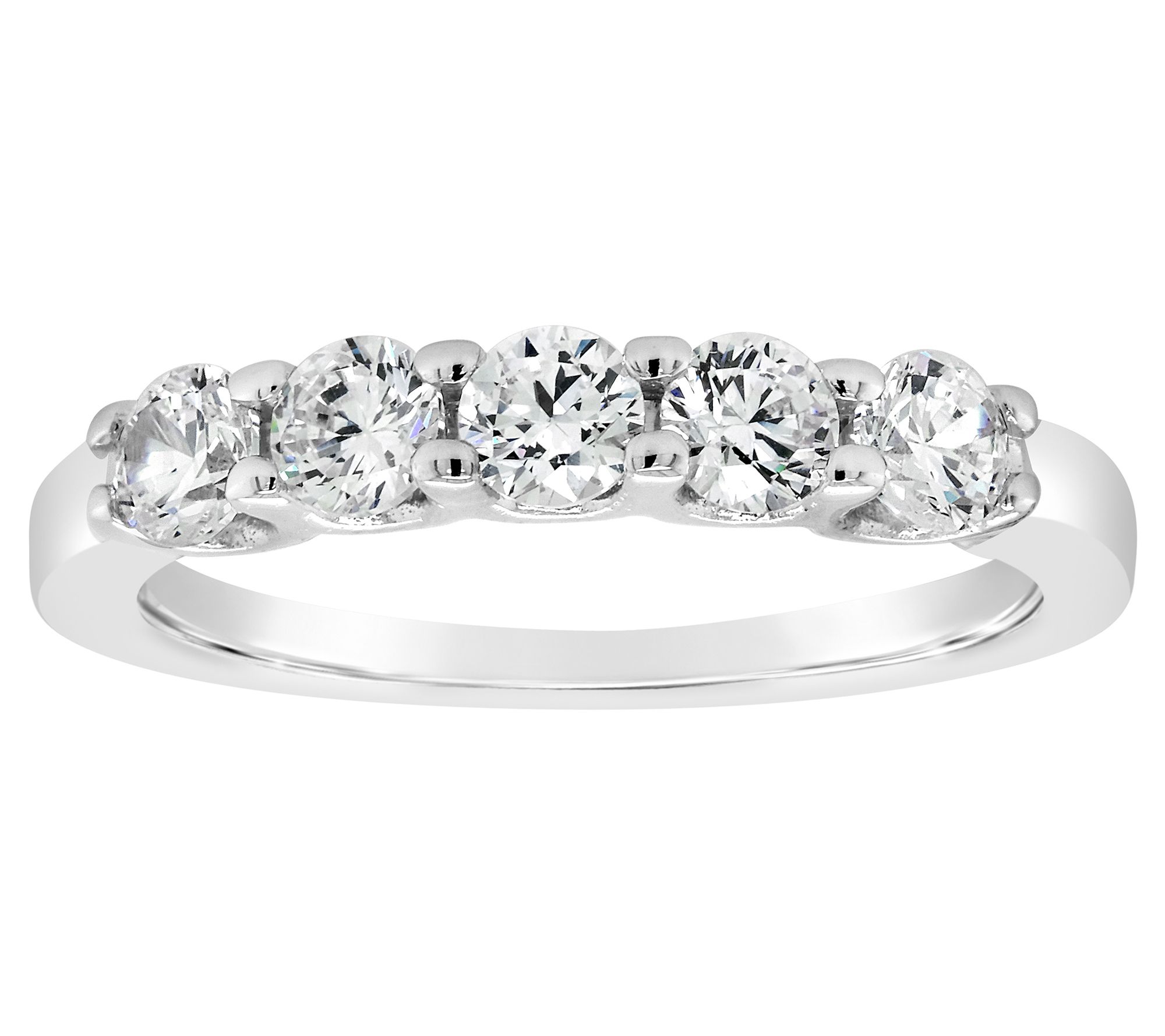 Affinity 14K Gold 7/10 cttw 5-Stone Diamond Band Ring