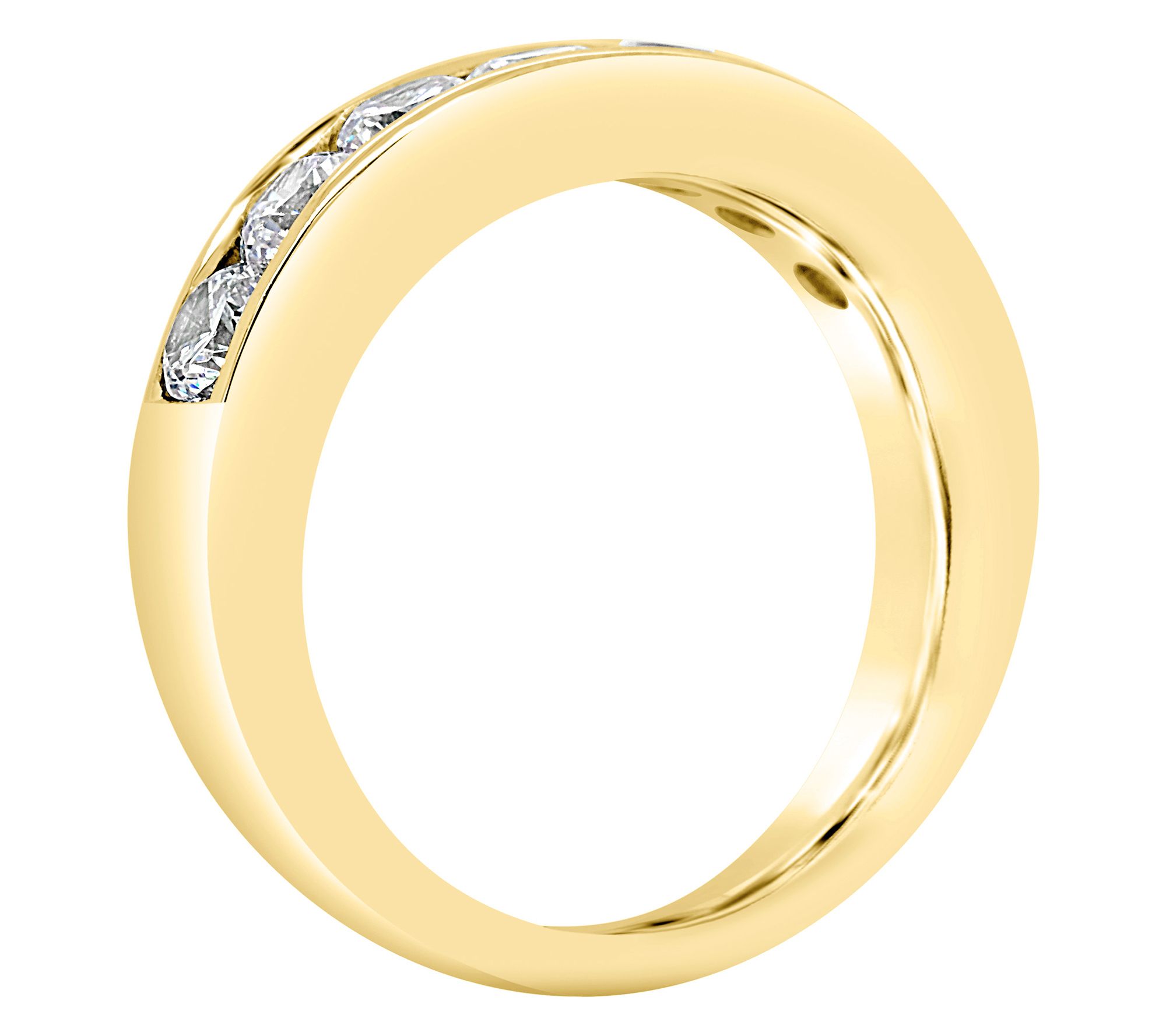 Affinity 14k Gold Channel Set 1.70 Cttw D Iamond Ring - Qvc.com