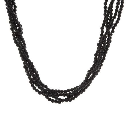 Barbara Bixby Sterling/18K Multi-Strand Adjustable Onyx Necklace - QVC.com