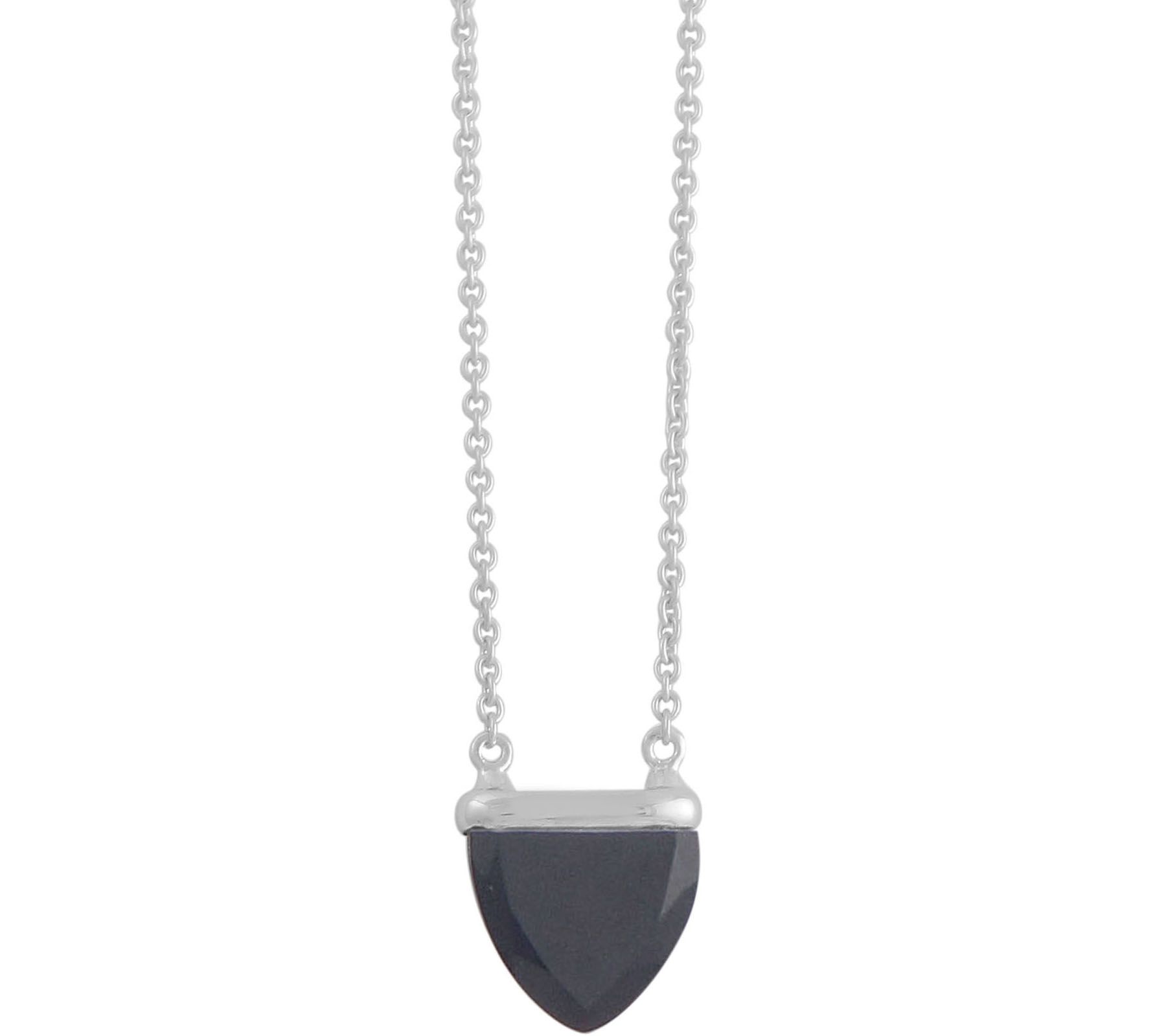 Gemstone Trillion Necklace, Sterling
