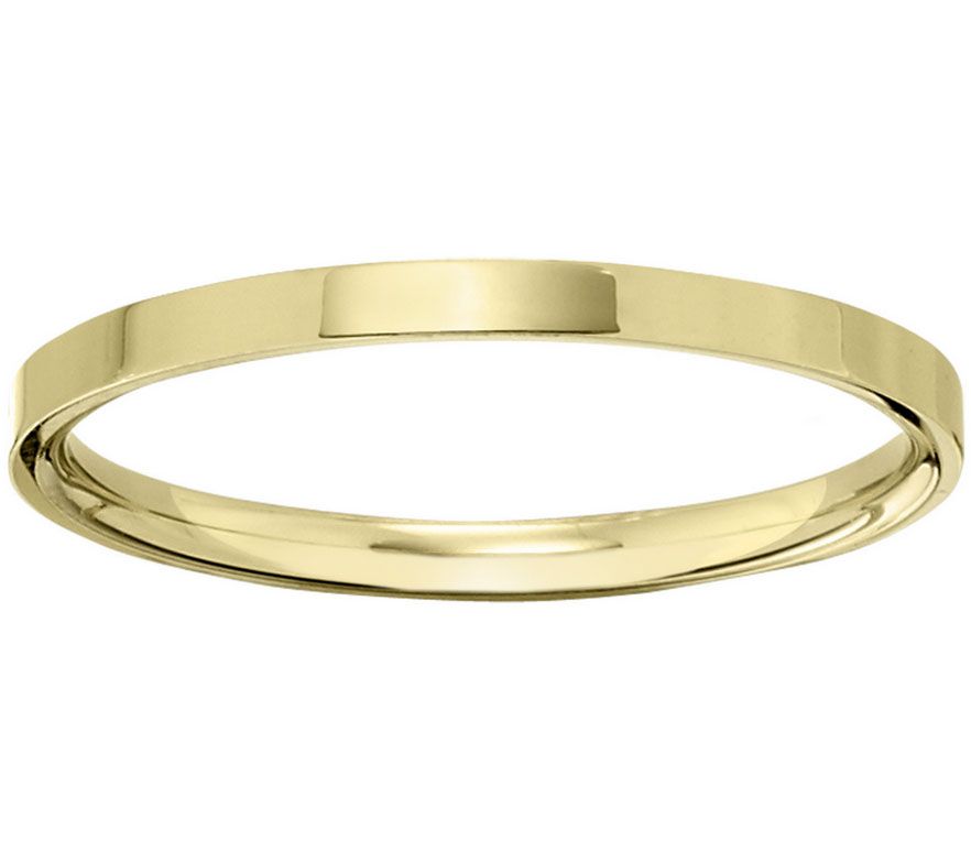 Women's 14K Yellow Gold 2.5mm Flat Comfort FitWedding Band