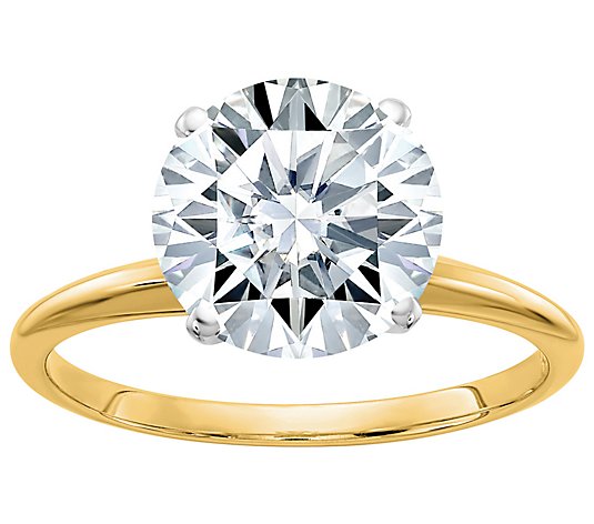 Moissanite 3.10 cttw Round Solitaire Ring, 14KGold