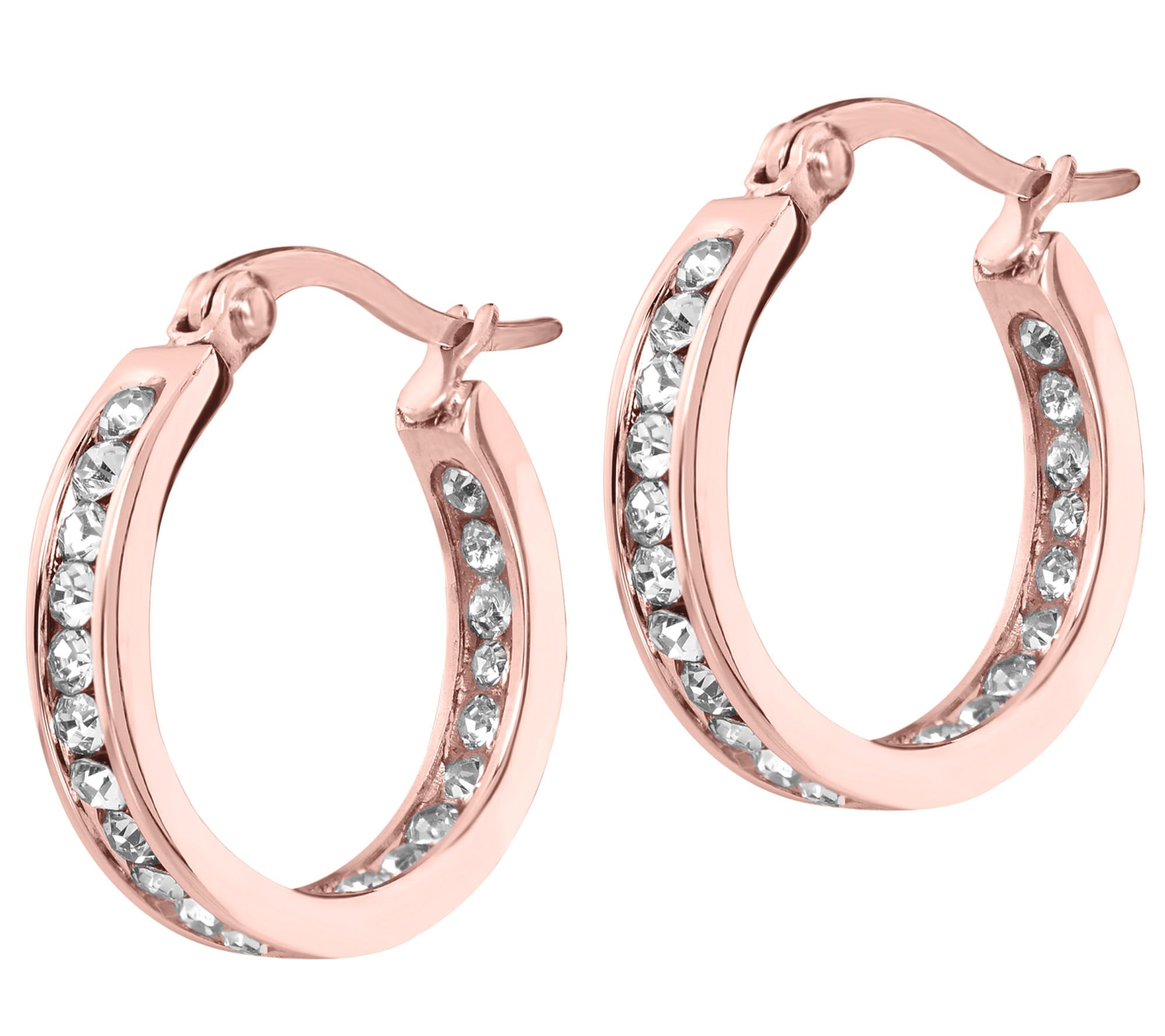 Steel by Design 3/4" Inside Out Hoop Earrings