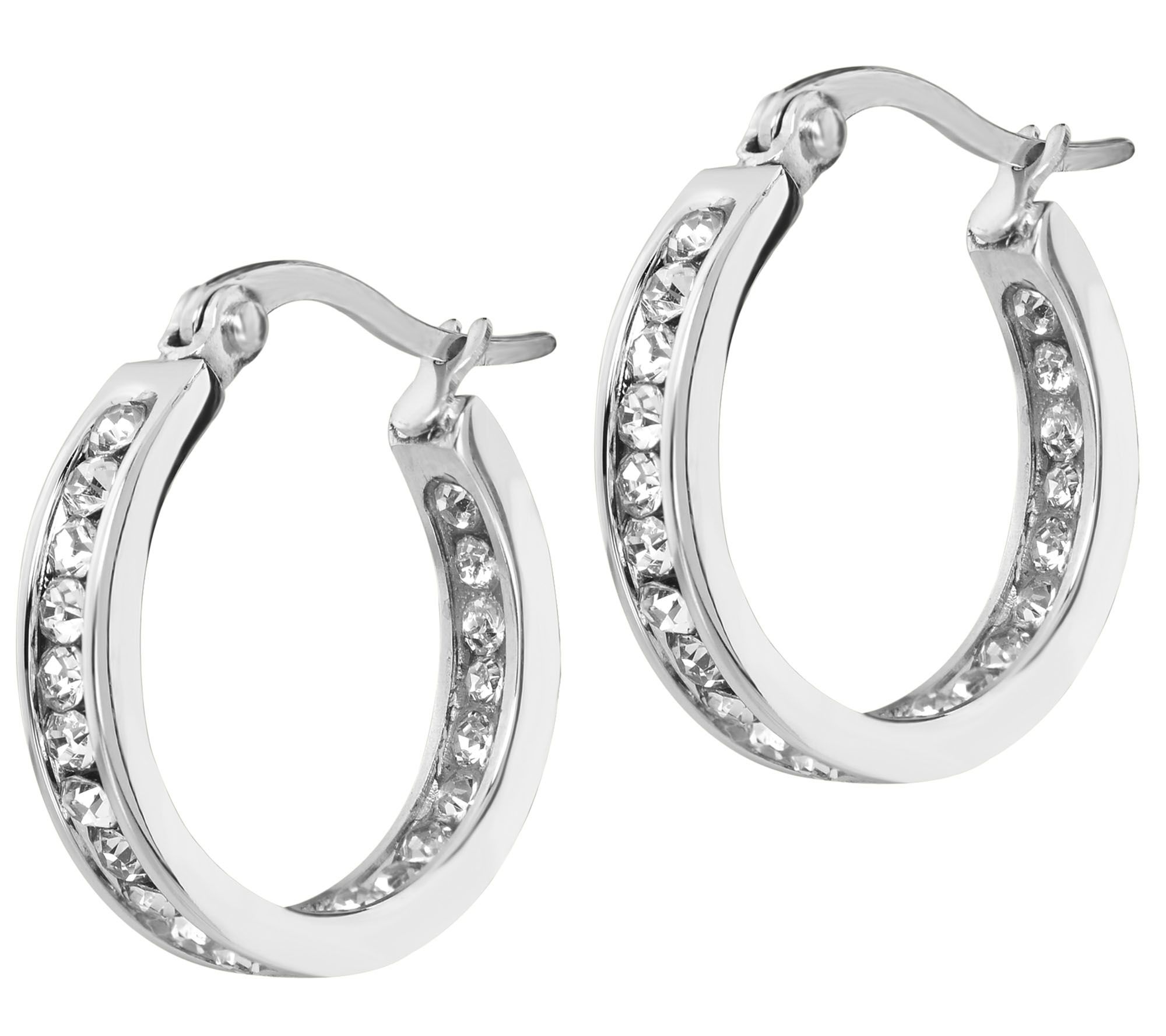 Steel by Design 3/4" Inside Out Hoop Earrings
