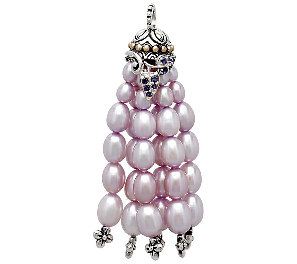 Barbara Bixby Cultured Pearl & Gemstone Tasselendant