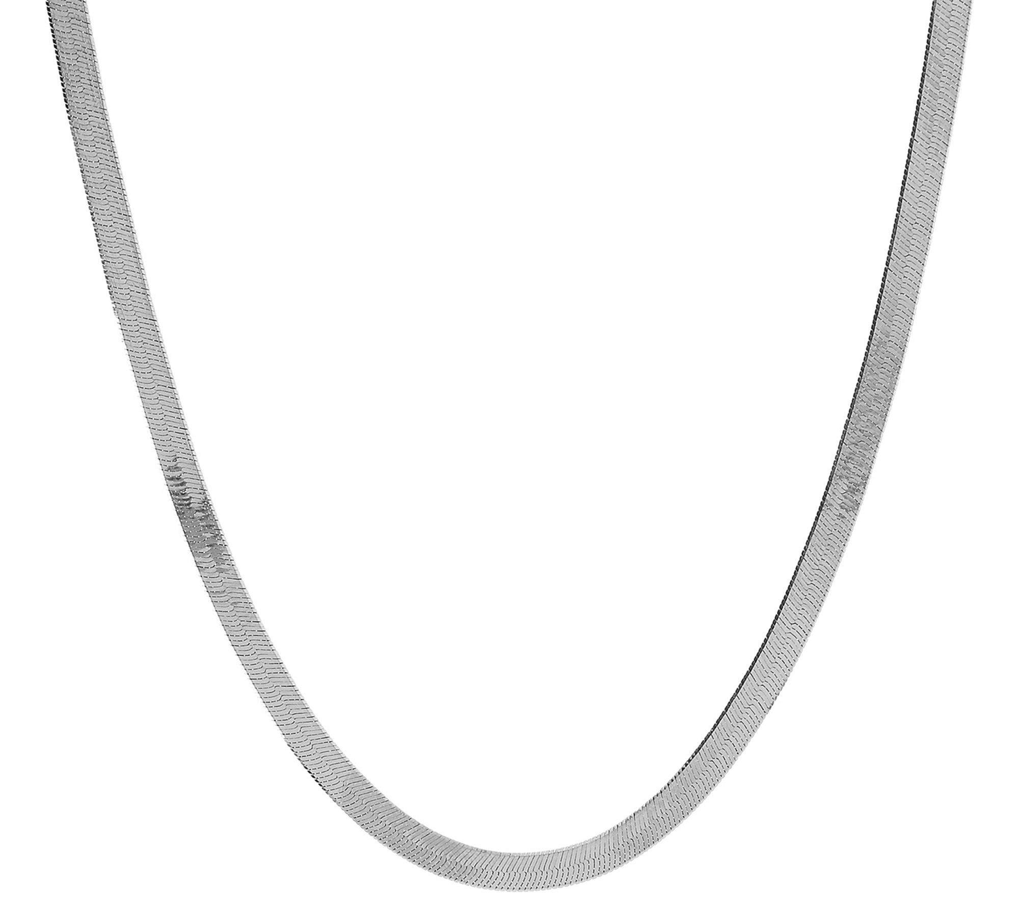 Italian Silver 18" Flexible Herringbone Necklac e, 6.5g