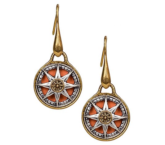 Patricia Nash Compass Enamel Drop Earrings