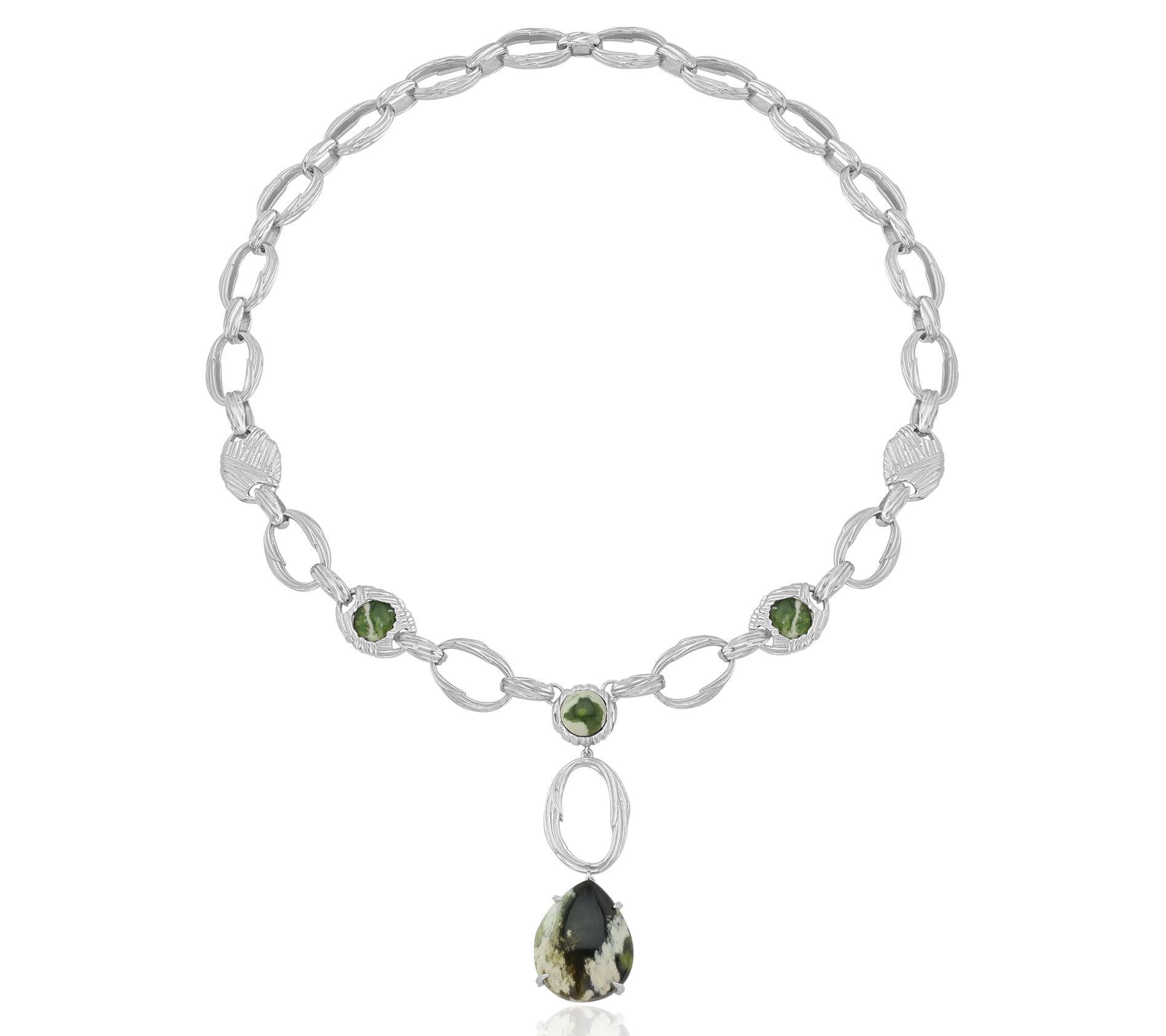Generation Gems Sterling Silver Gemstone Drop Necklace