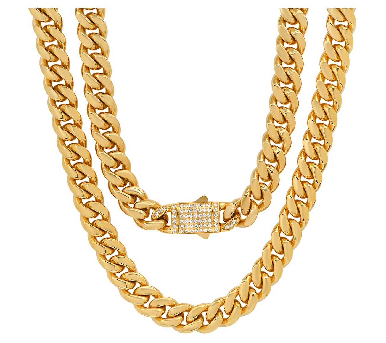 Steel by Design Men's Curb Link Chain Necklace