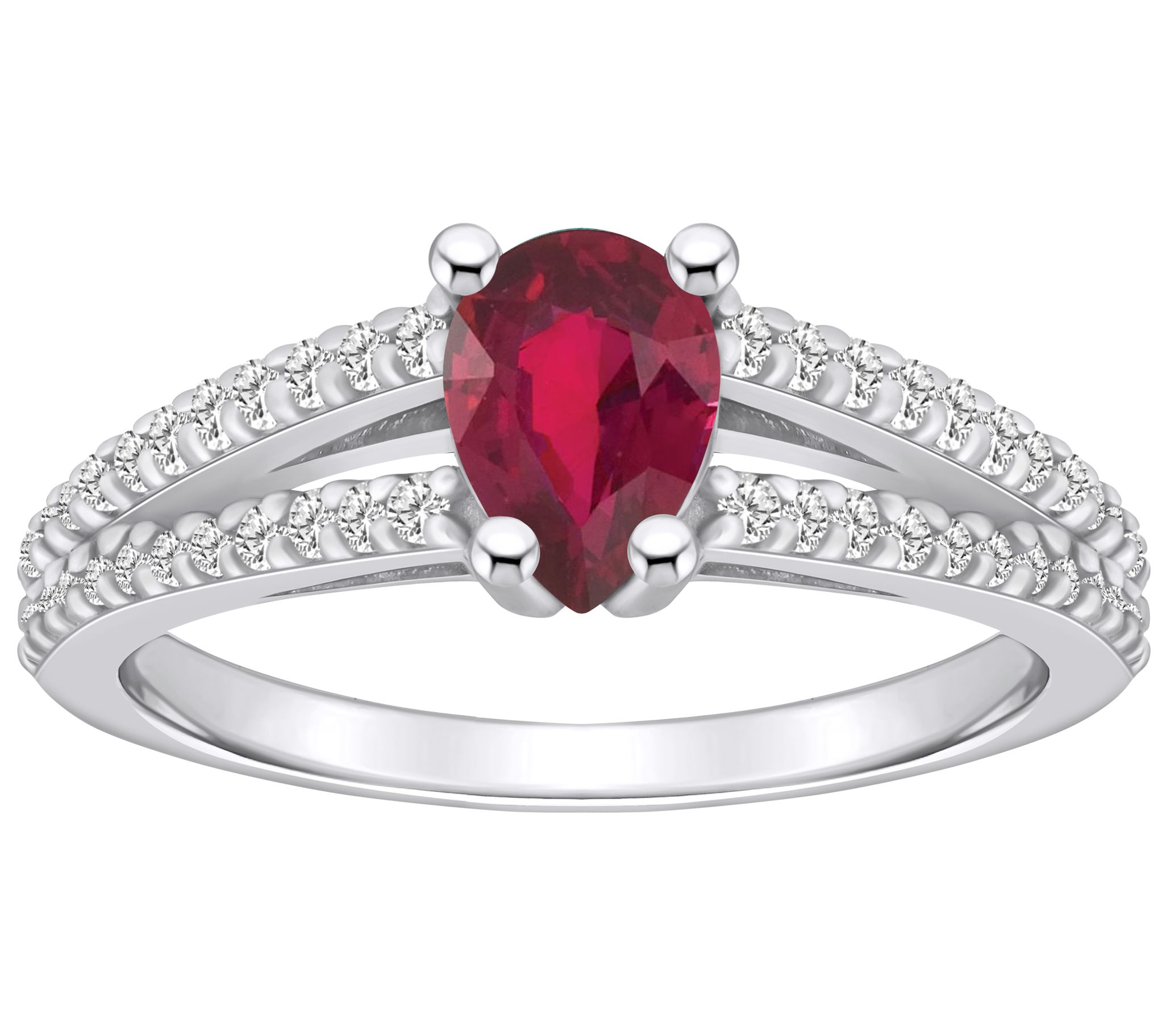 Affinity Gems 0.95 cttw Ruby & 0.20 cttw Diamond Ring, 14K