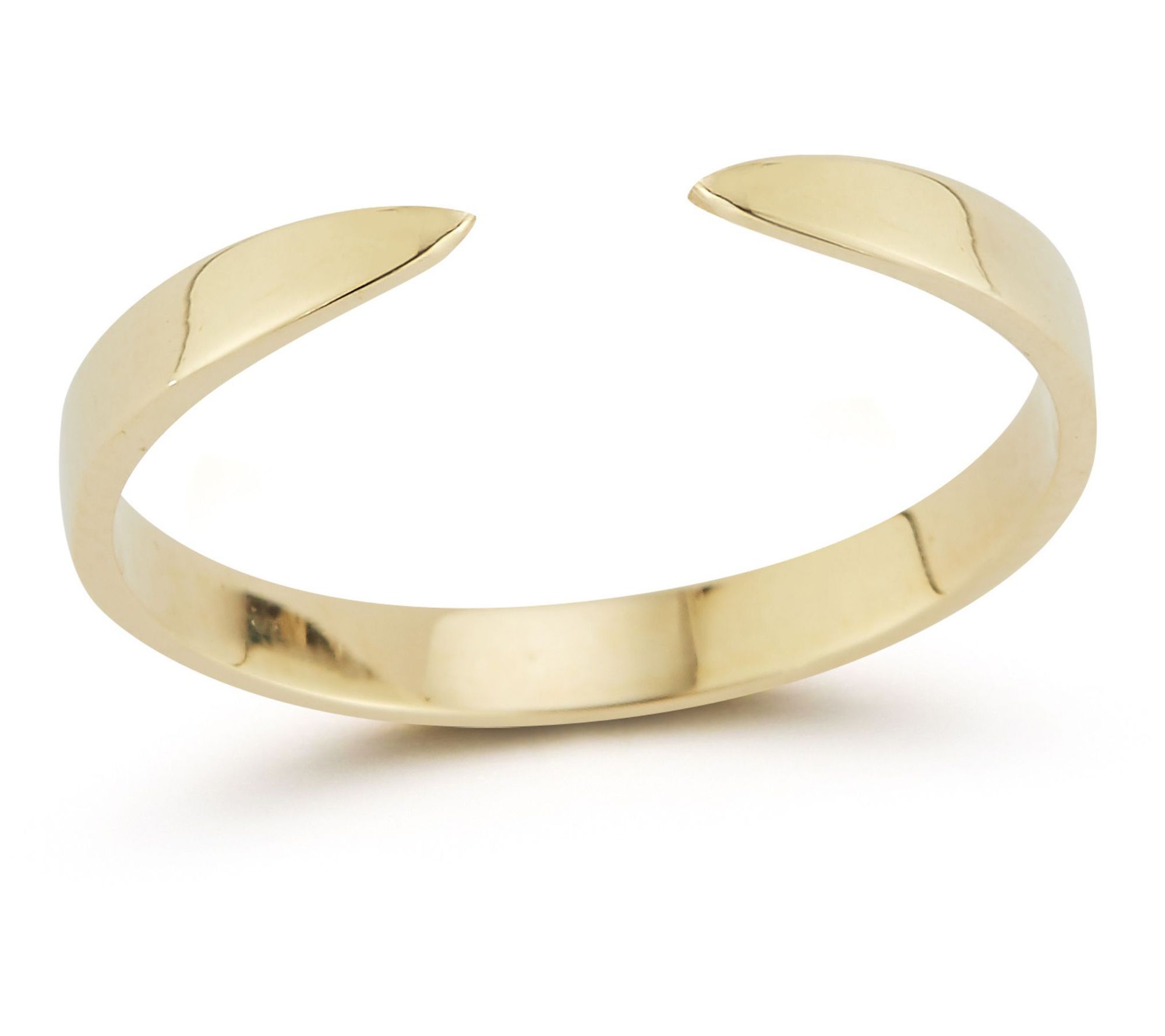 Luminosa Gold Thin Open Cuff Ring, 14K