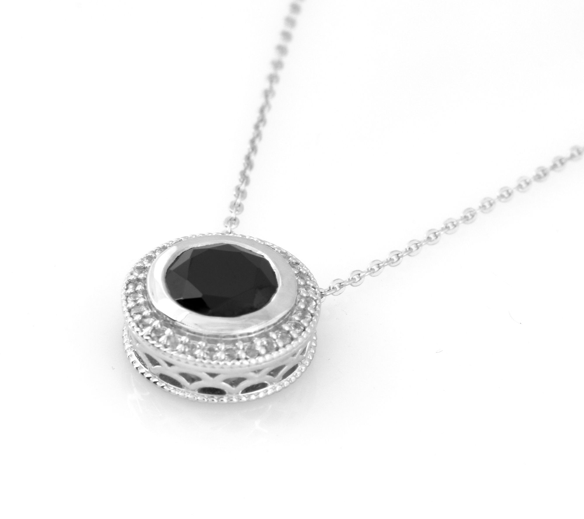 Affinity Sterling Onyx outlets Diamond Pendant