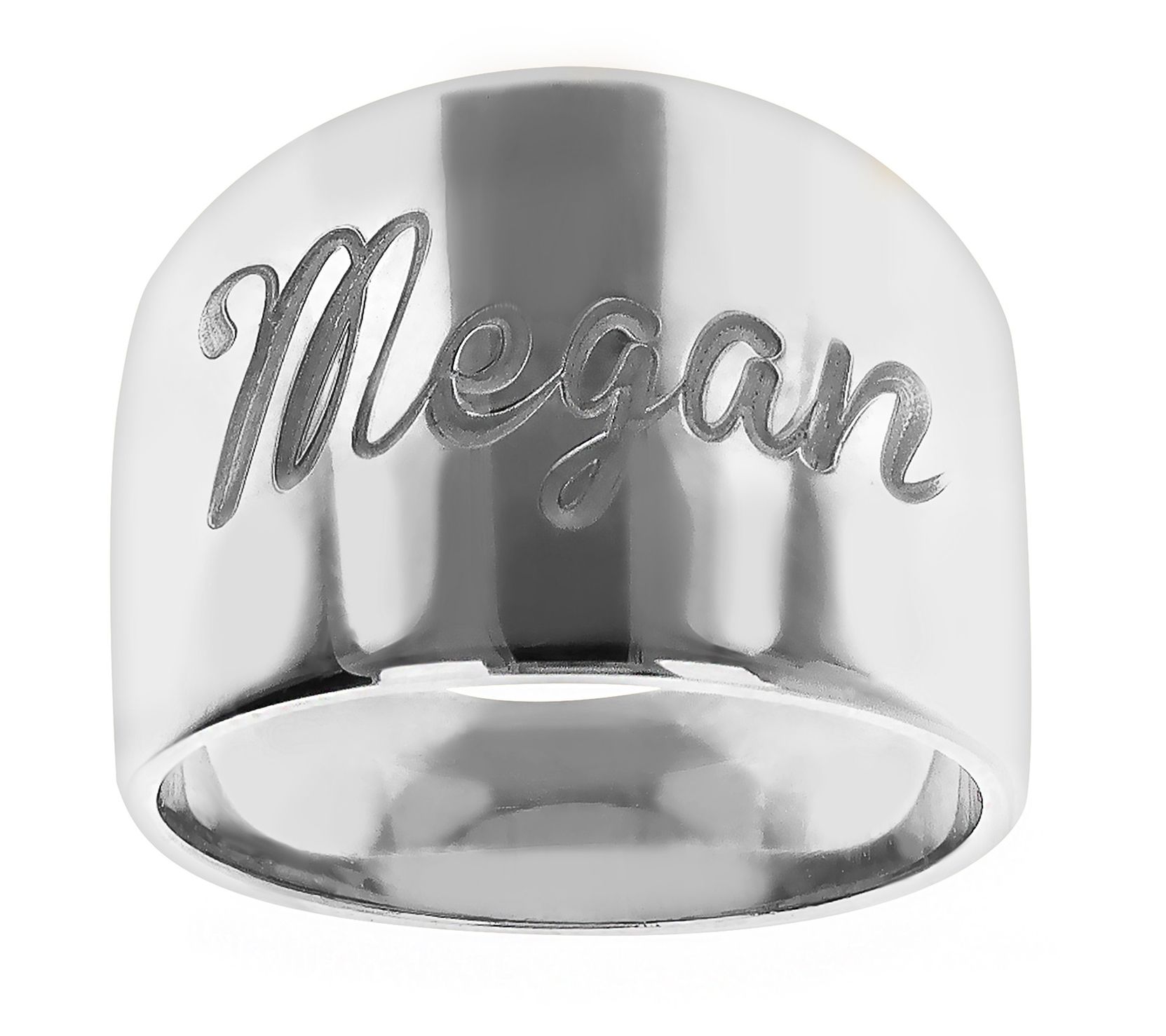 Bronzo Italia Personalized Polished Band Ring,18K Plated