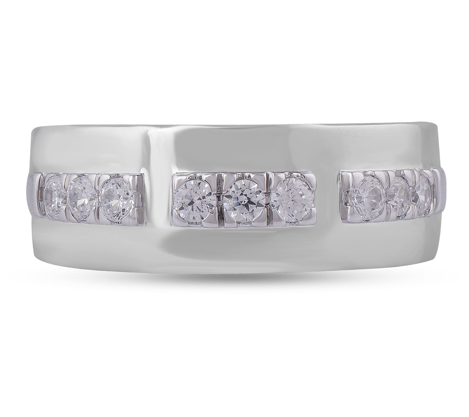 Affinity Diamonds Men's 0.50 cttw Semi Eternity Ring, 14K Gold