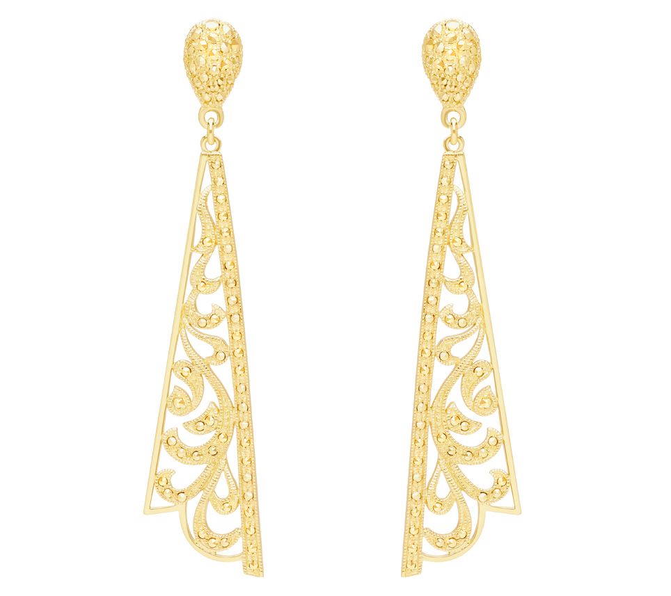 Dallas Prince 14K Gold Clad Marcasite Grace Earrings