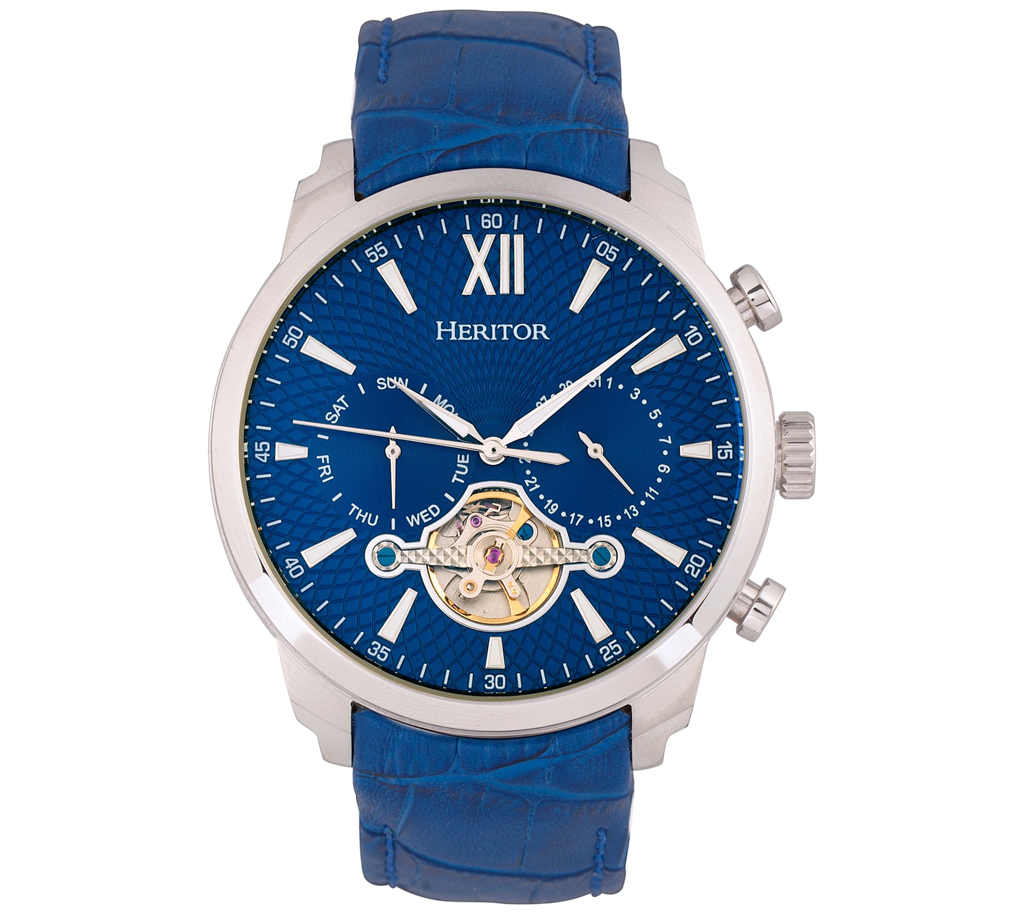 Heritor Automatic Men's Arthur Stainless Leather Strap Watch