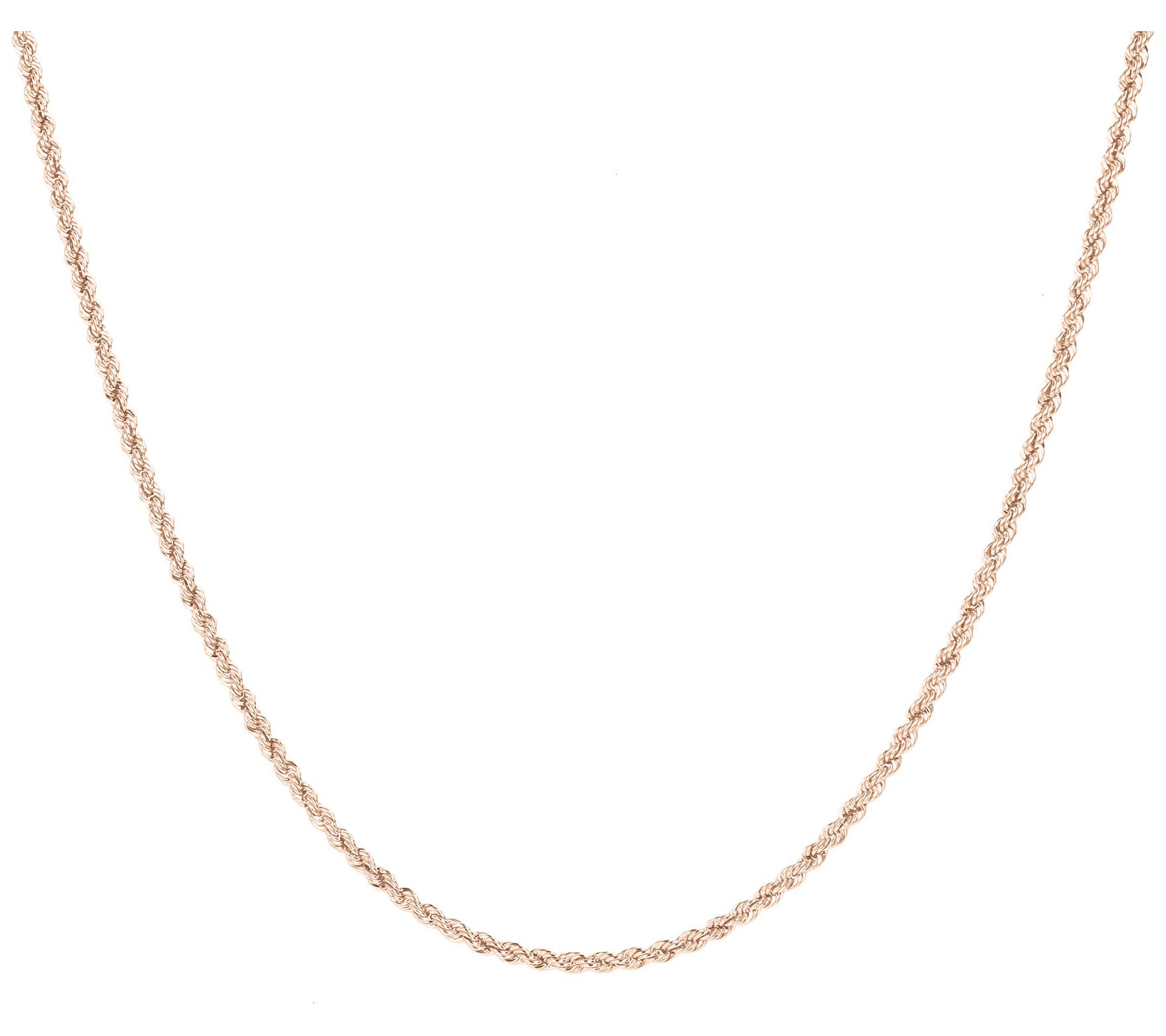 Italian Silver 36" Diamond Cut Rope Chain Necklace, Sterling