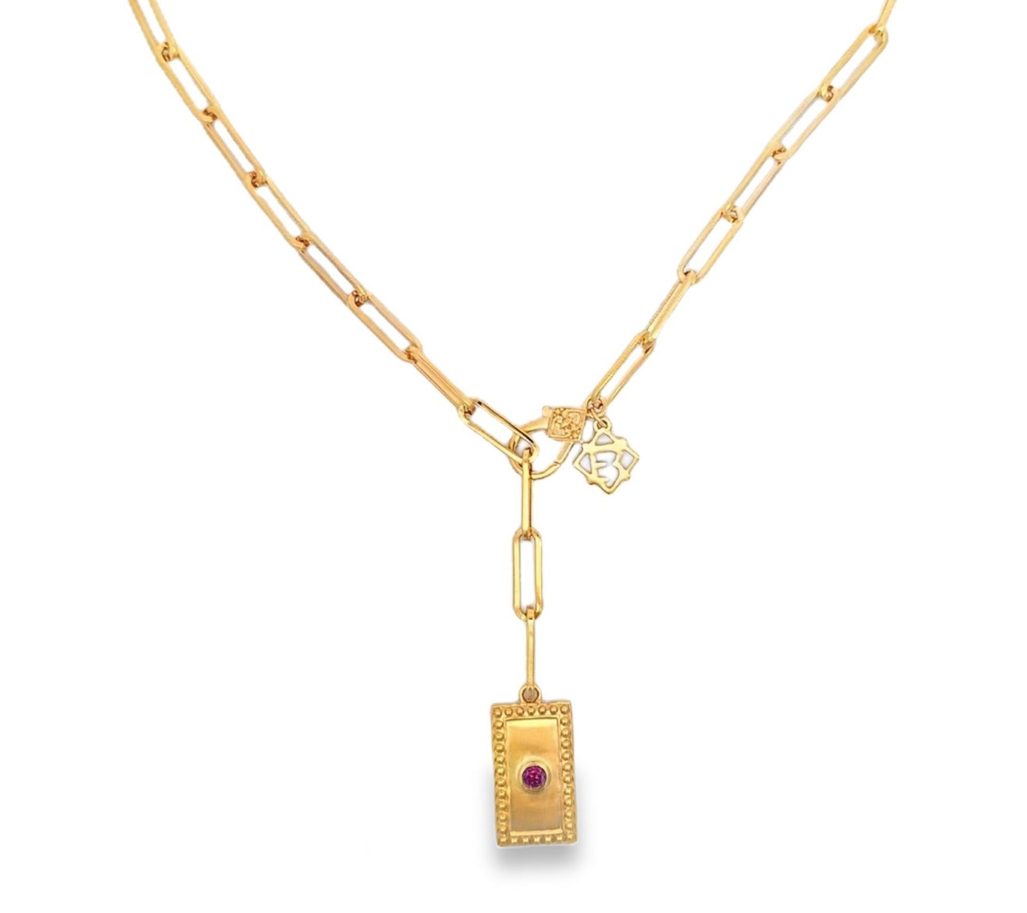 Elyse Ryan 14K Gold Clad Yiyi Gemstone Necklace