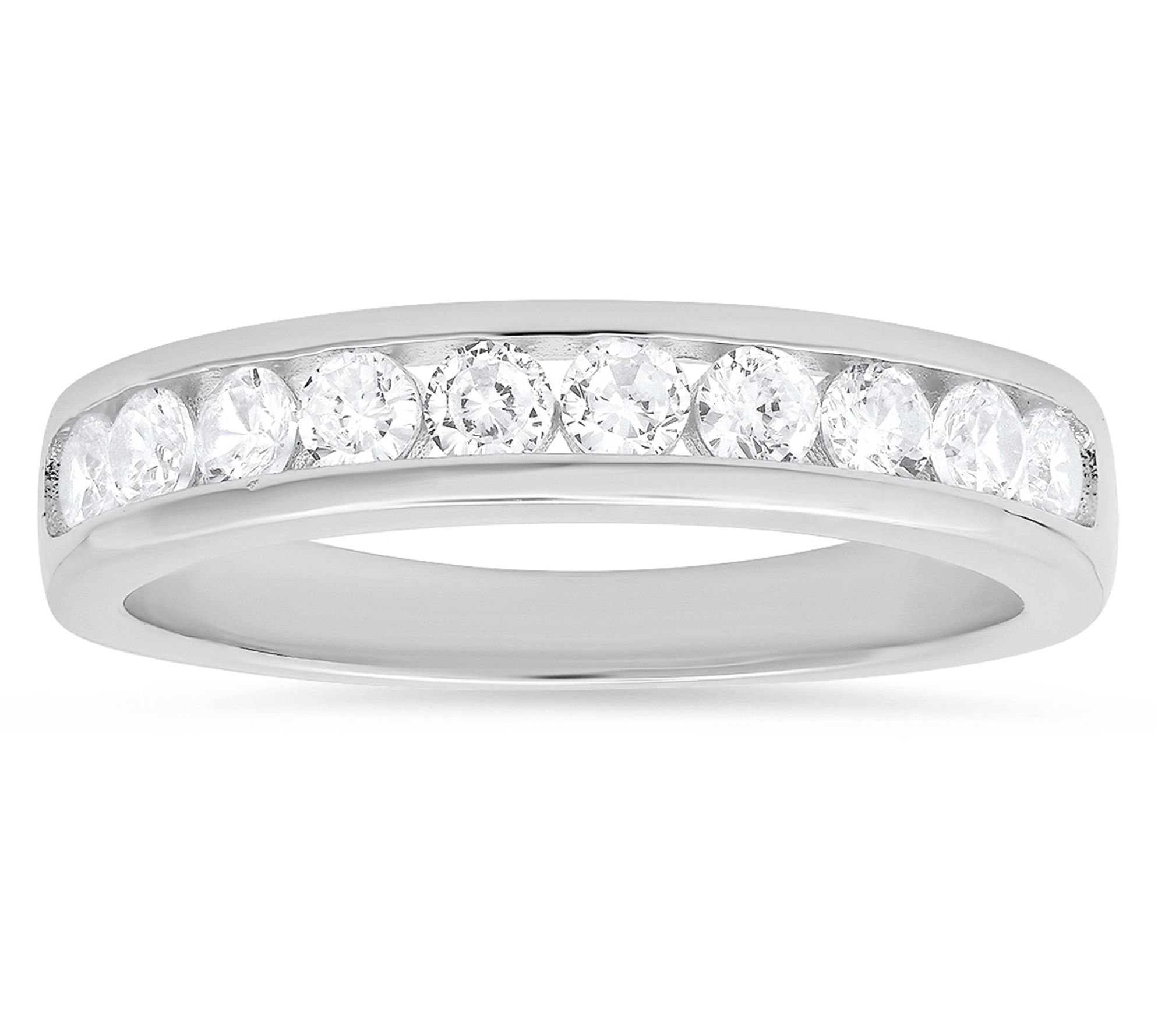 Diamonique 1.10 cttw Band Ring, Sterling Silver