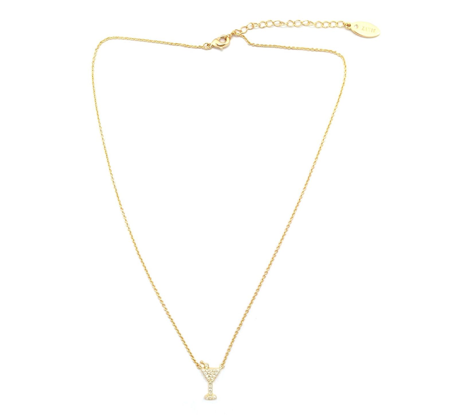 Zaxie Lab Diamonds Pour Me Another Martini Necklace
