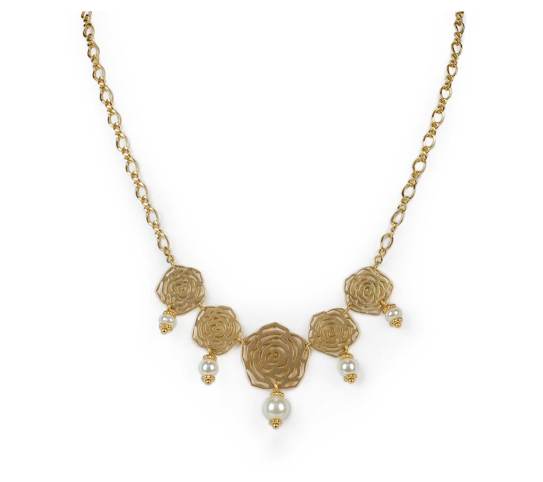 Patricia Nash Laser Cut Rose Necklace